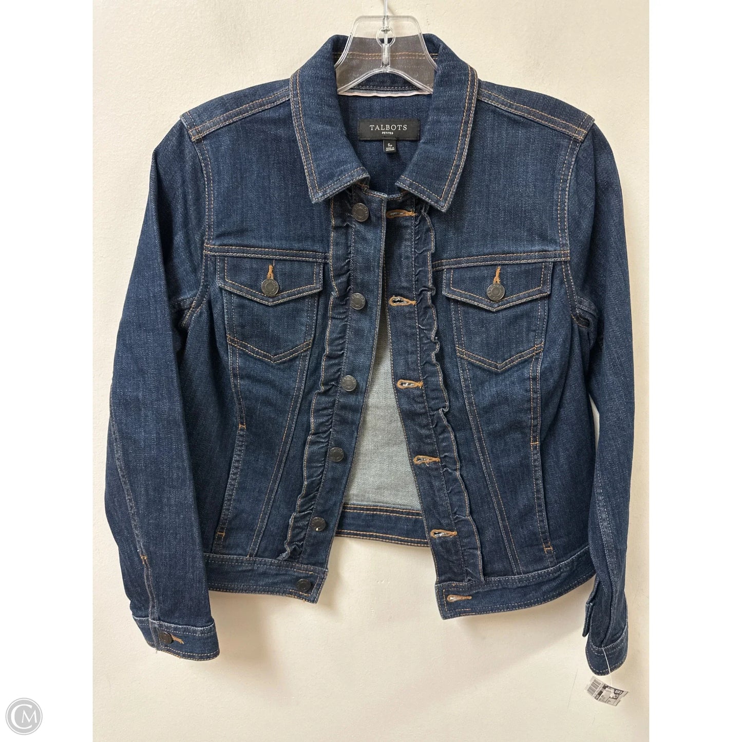 Jacket Denim By Talbots In Blue Denim, Size: Sp
