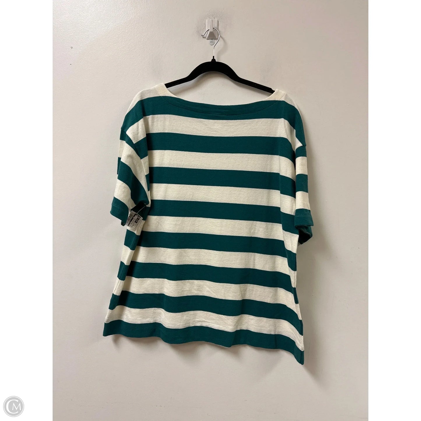 Top Short Sleeve By J. Jill In Striped Pattern, Size: Xl