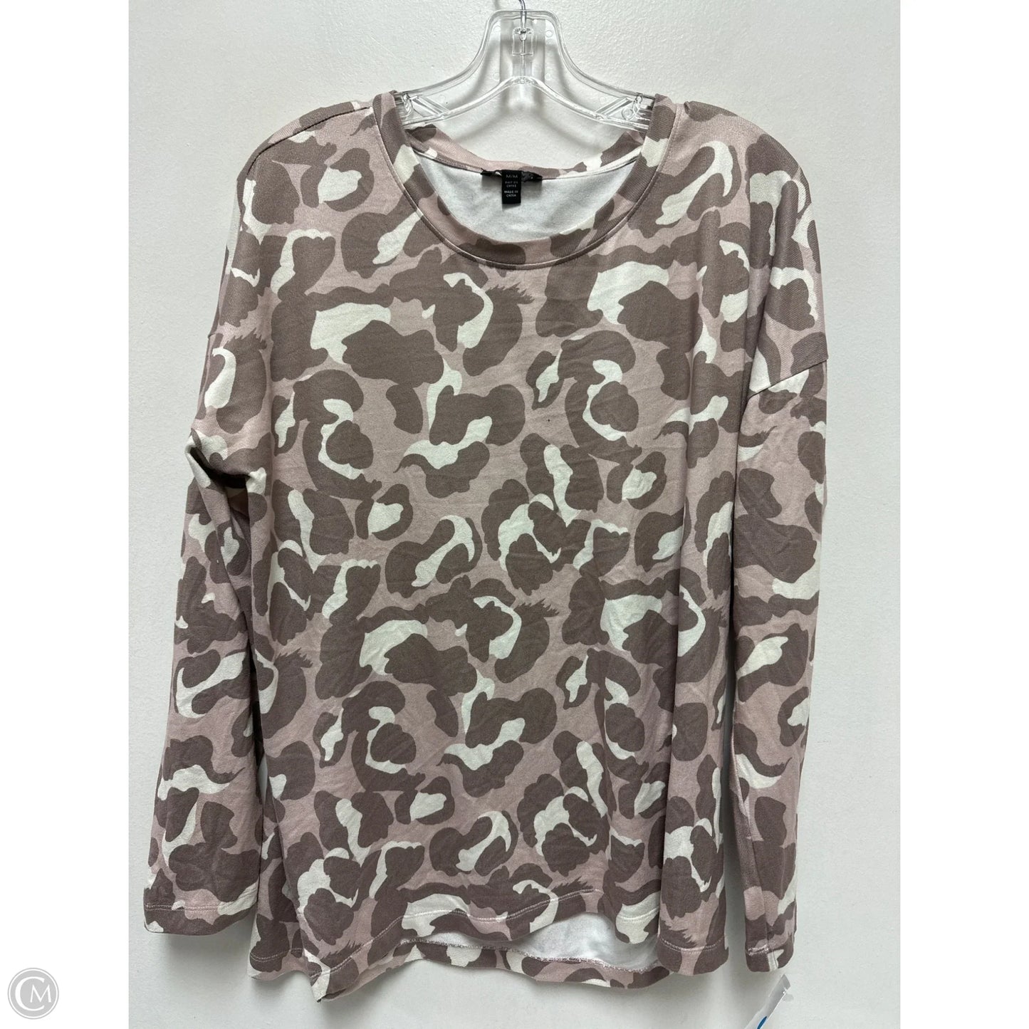 Top Long Sleeve By Tribal In Camouflage Print, Size: M
