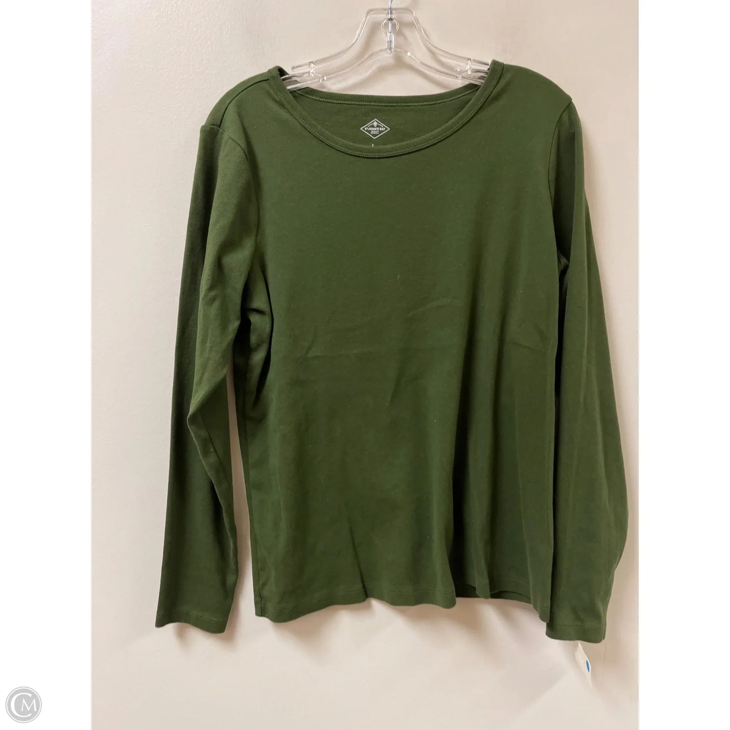 Top Long Sleeve By St Johns Bay In Green, Size: L