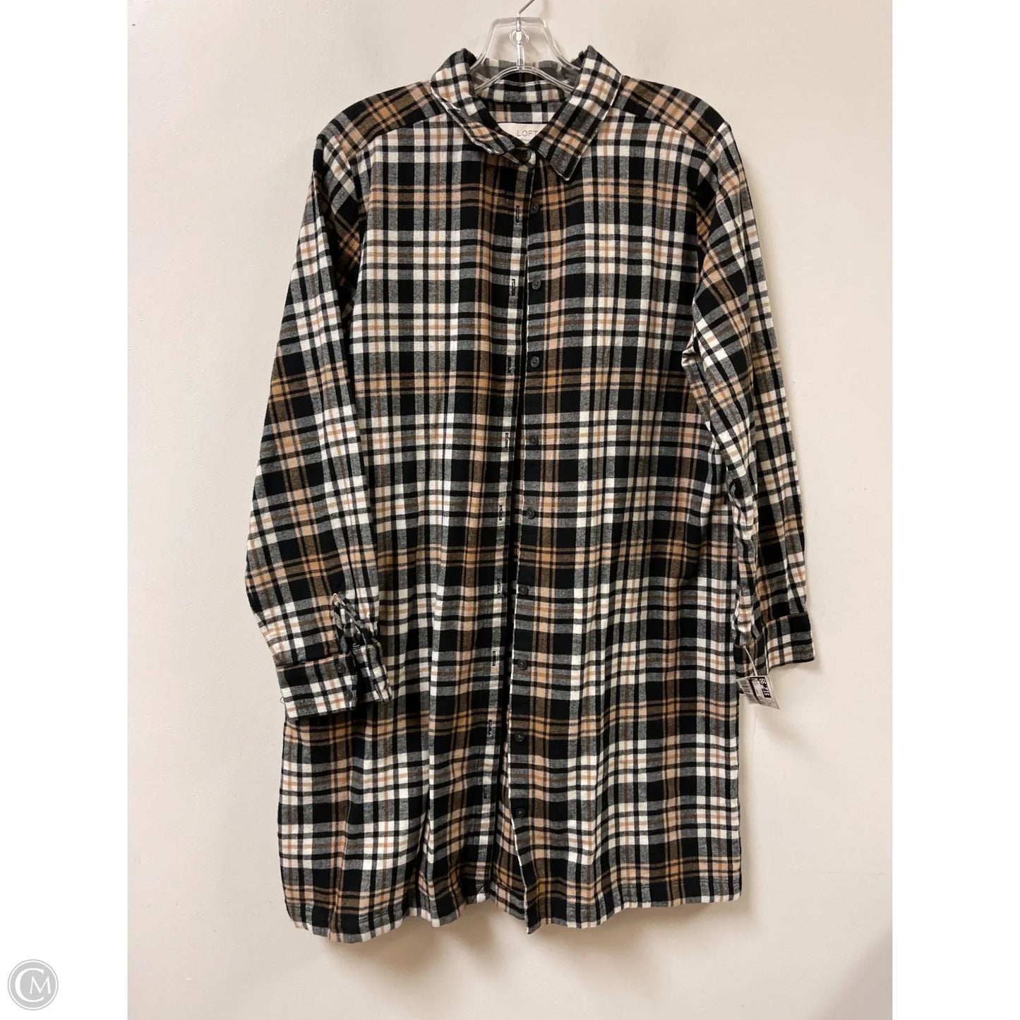 Dress Casual Short By Loft In Black & Cream, Size: L