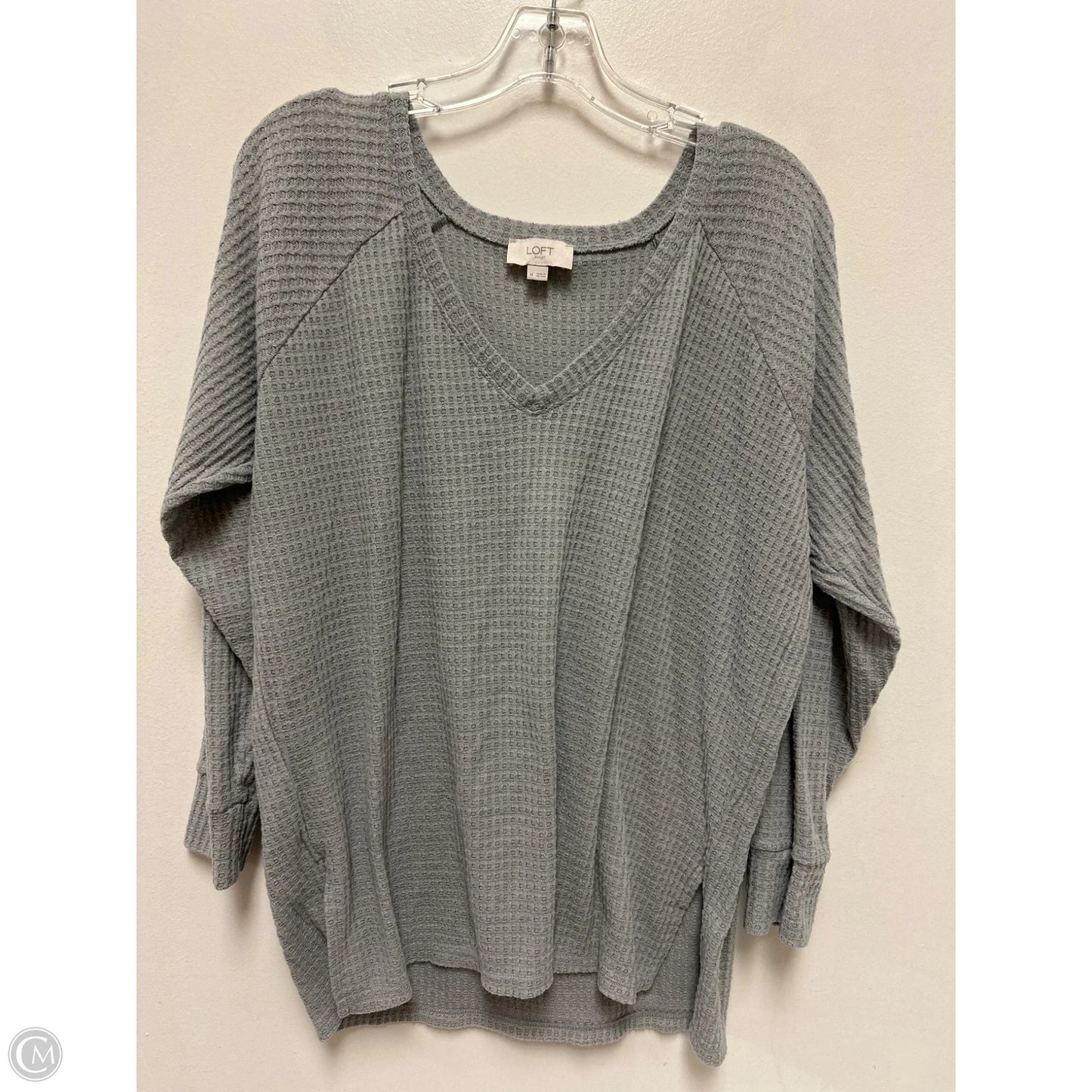 Top Long Sleeve By Loft In Grey, Size: M