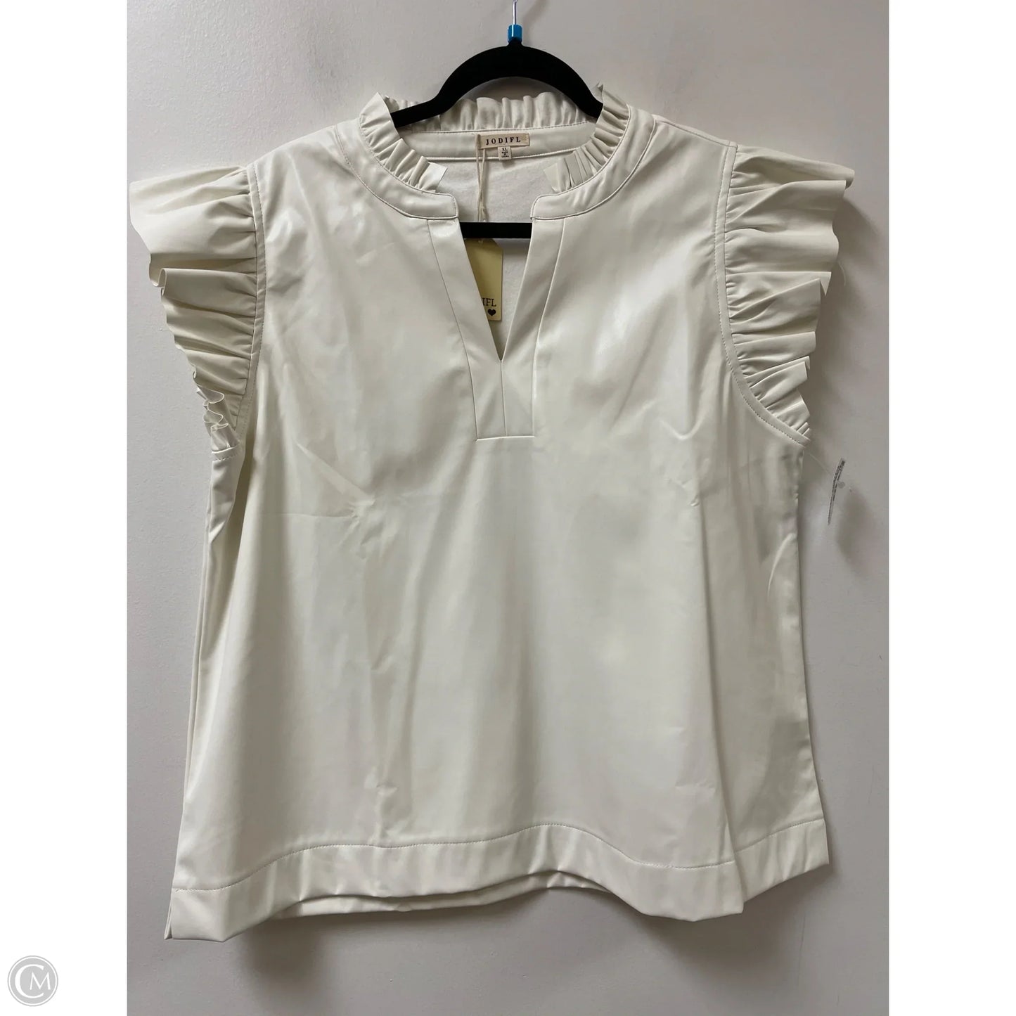 Top Short Sleeve By Jodifl In White, Size: Xl