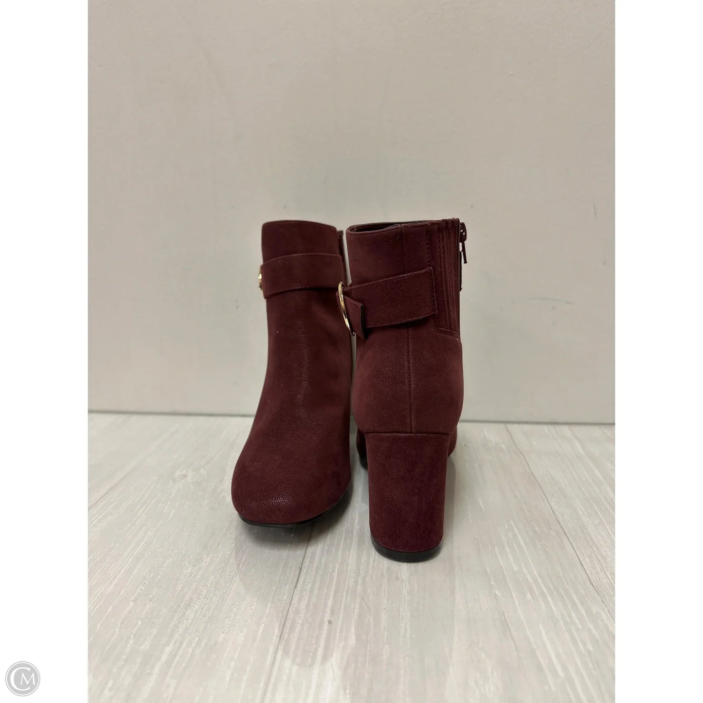 Boots Ankle Heels By Eloquii In Red, Size: 9.5