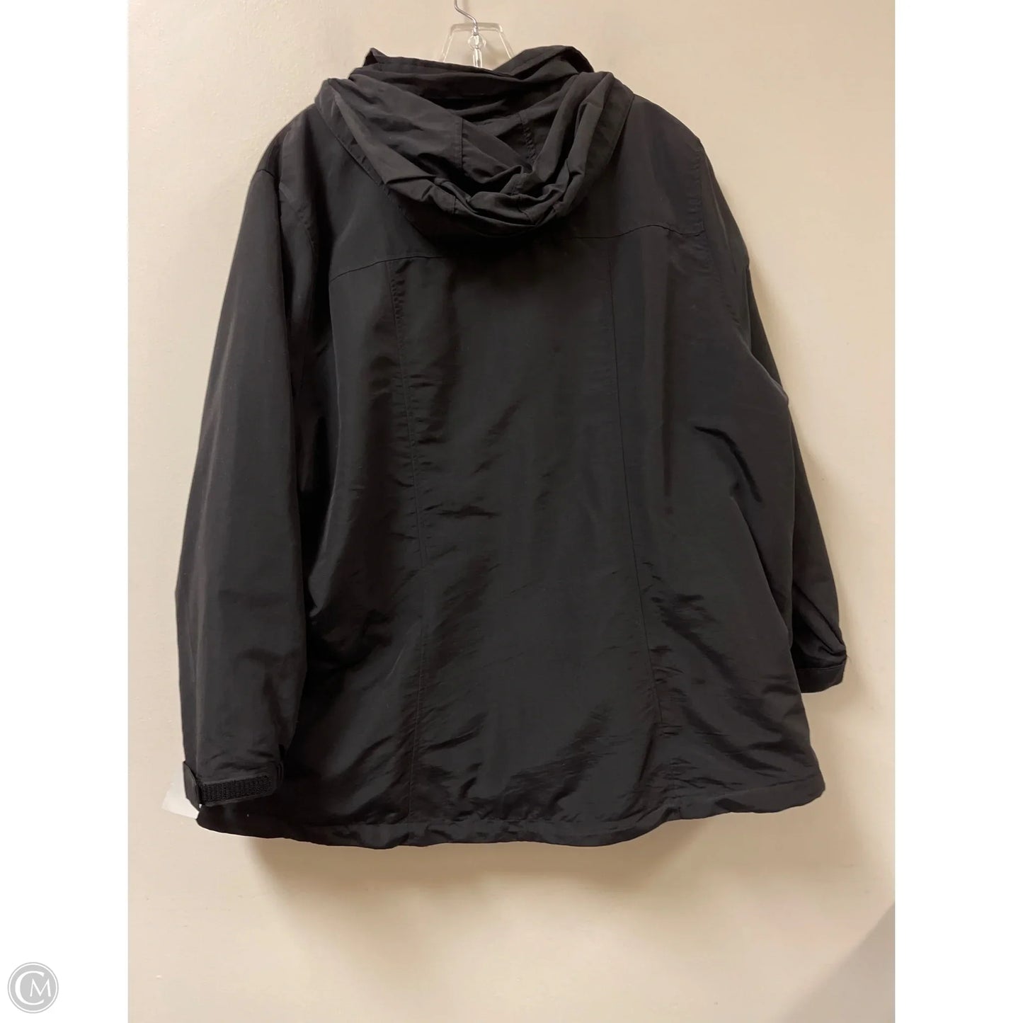 Jacket Windbreaker By Lands End In Black, Size: 2x