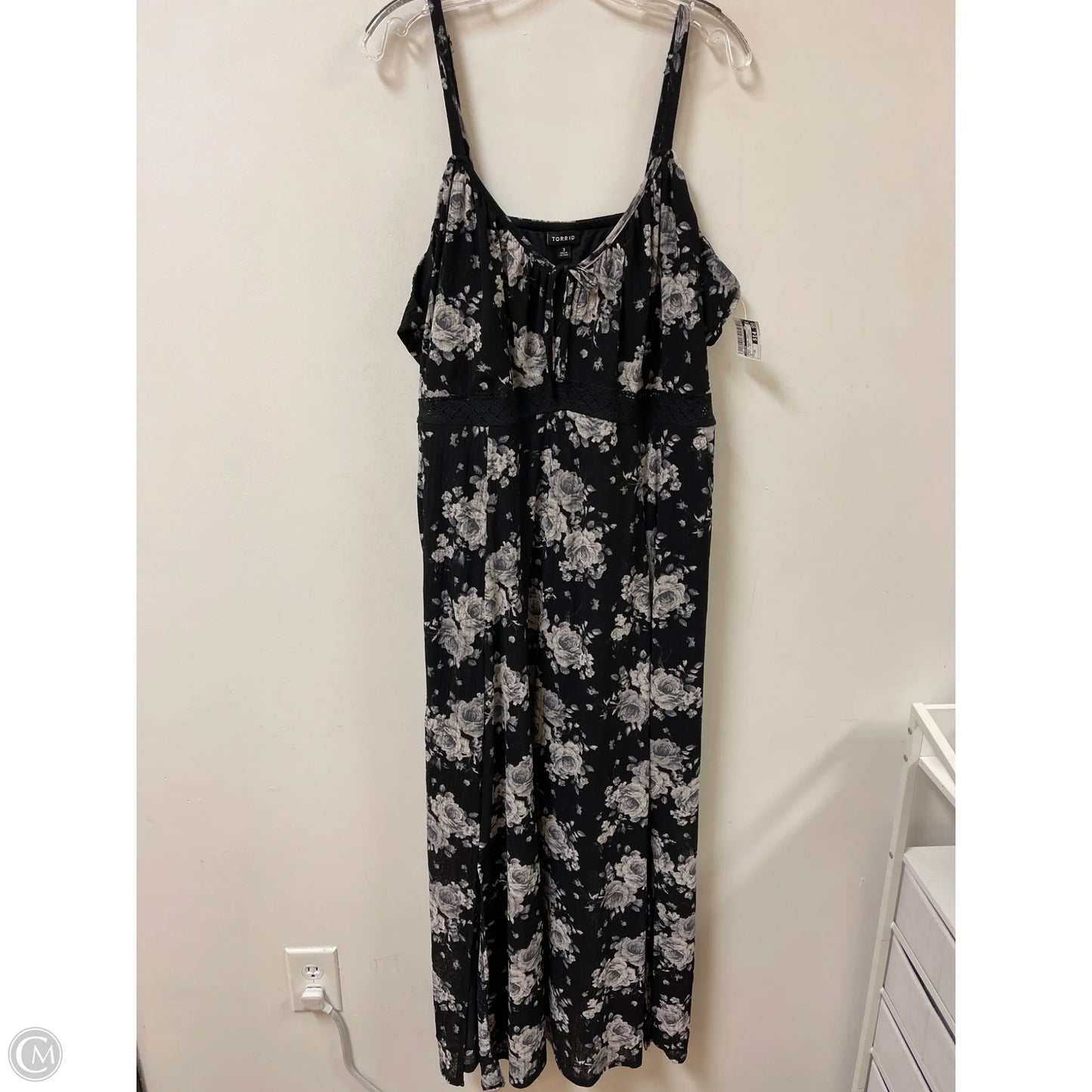 Dress Casual Maxi By Torrid In Black & Grey, Size: 3x
