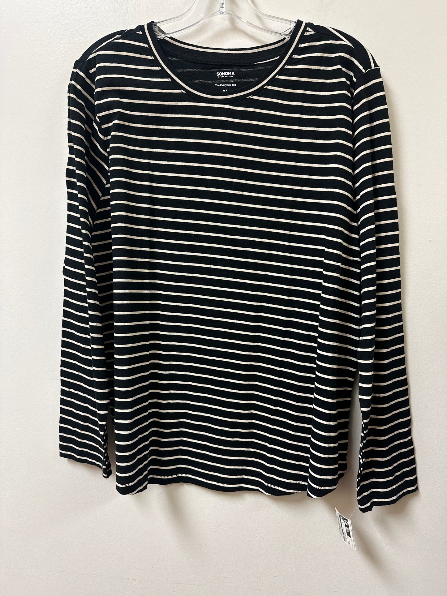Top Long Sleeve By Sonoma In Striped Pattern, Size: Xl