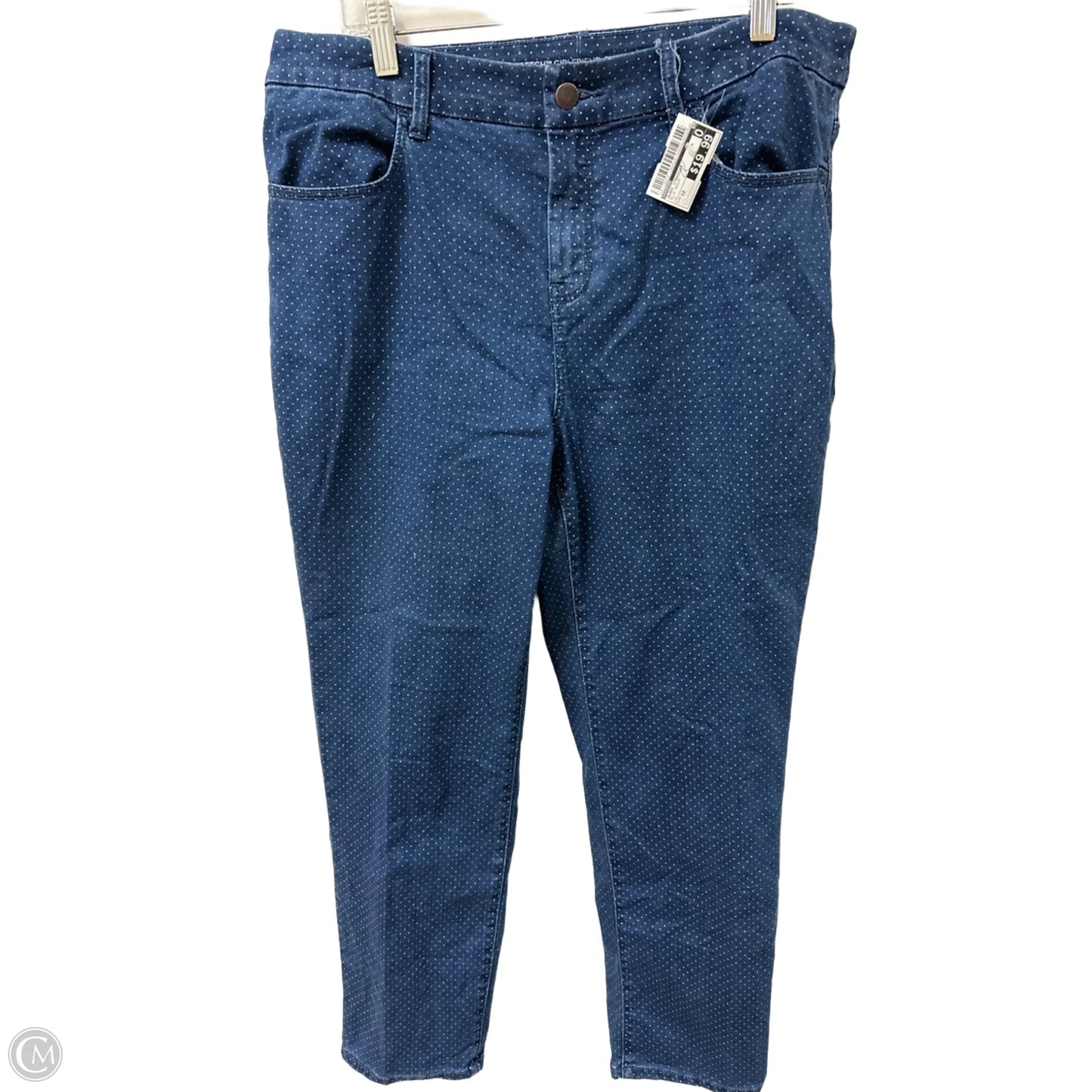 Jeans Straight By Chicos In Blue Denim, Size: 12