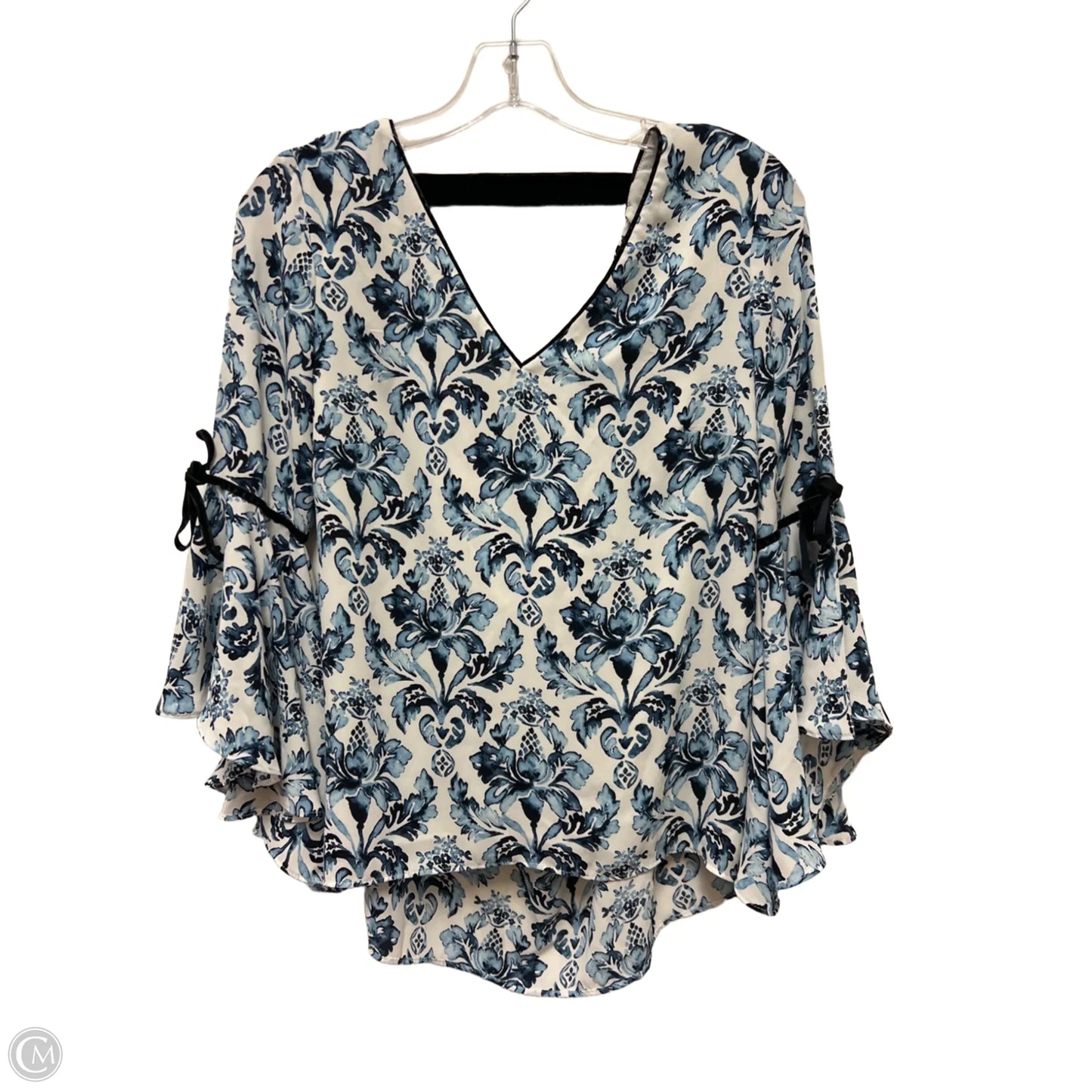 Top Long Sleeve By White House Black Market In Blue, Size: Xs