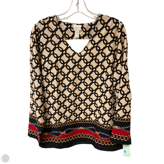 Top Long Sleeve By Chicos In Cream, Size: S
