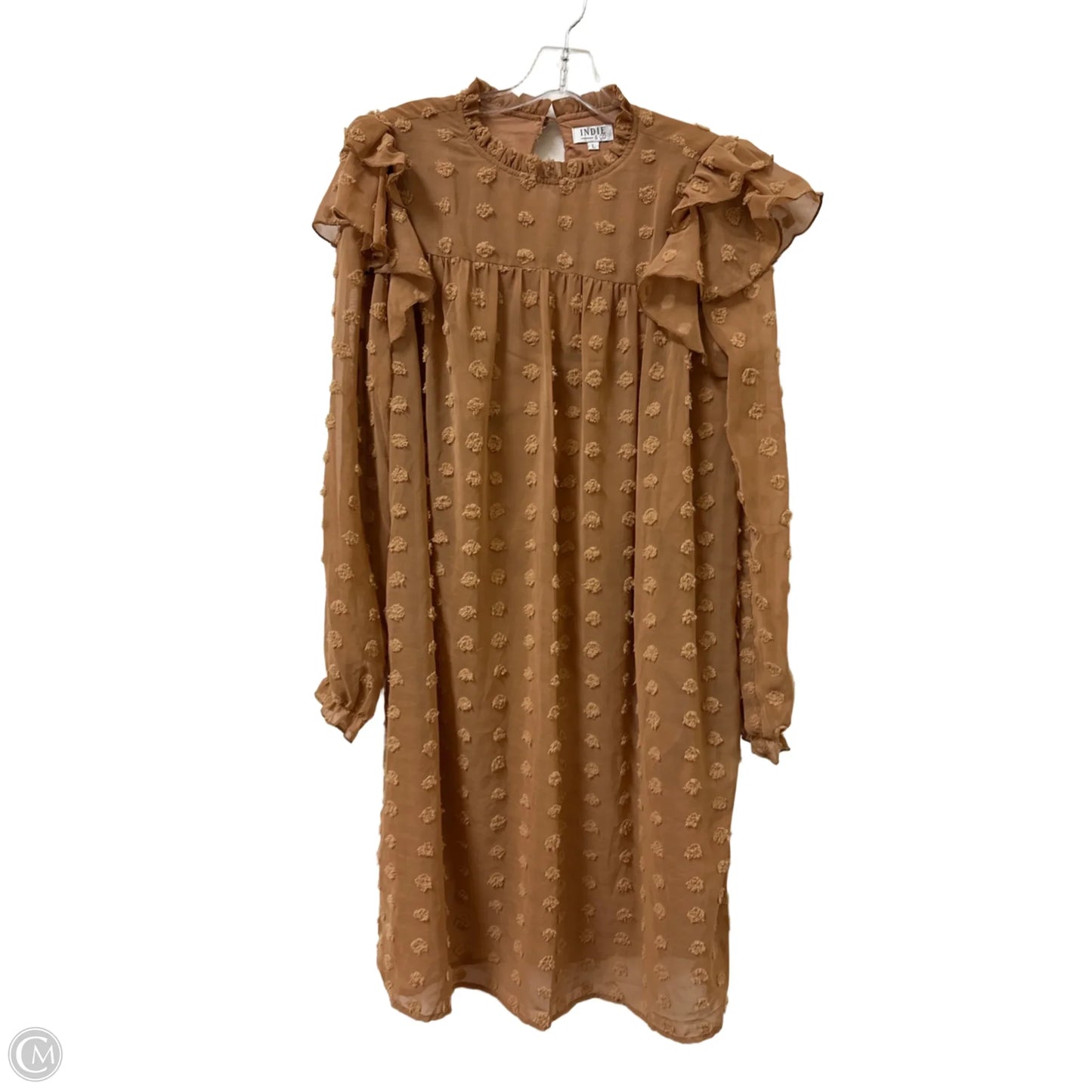 Dress Casual Midi By Clothes Mentor In Brown, Size: L