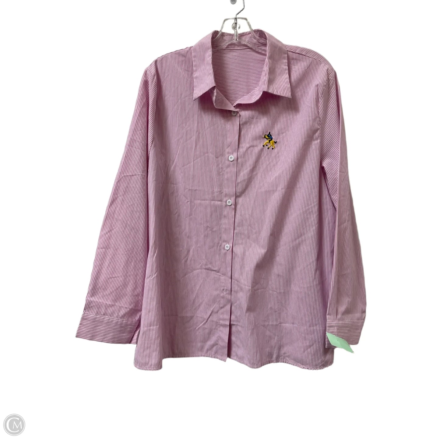 Blouse Long Sleeve By Clothes Mentor In Pink, Size: 1x