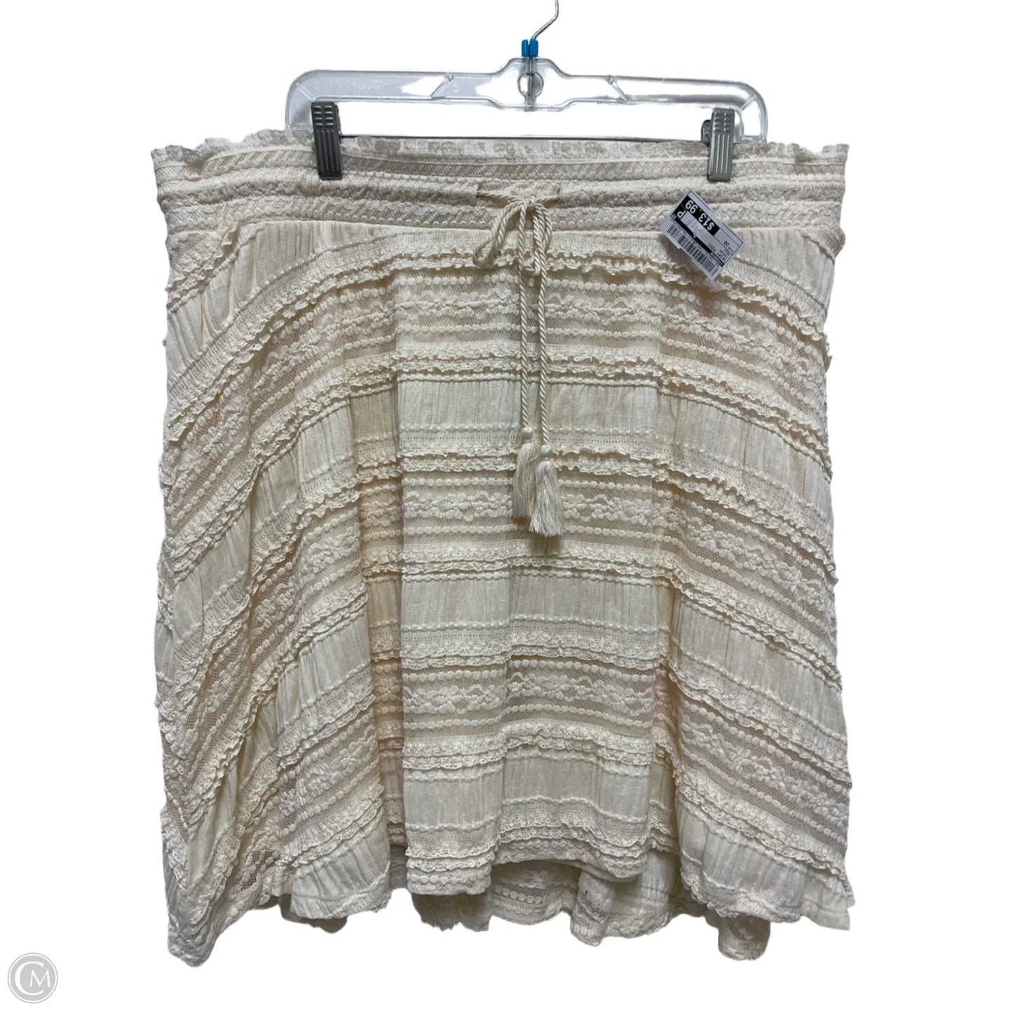 Skirt Midi By Torrid In Cream, Size: 20