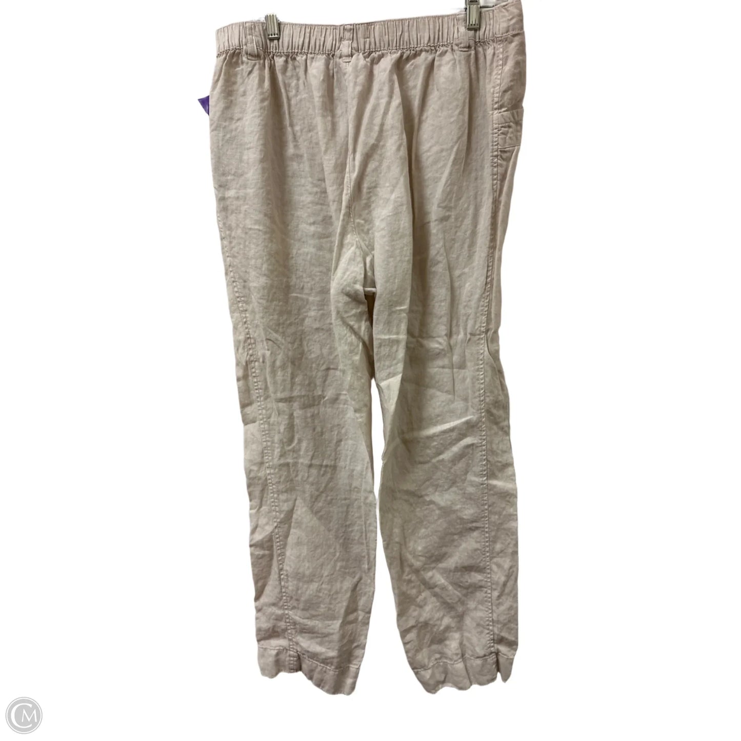 Pants Linen By Nicole Miller In Cream, Size: Xl