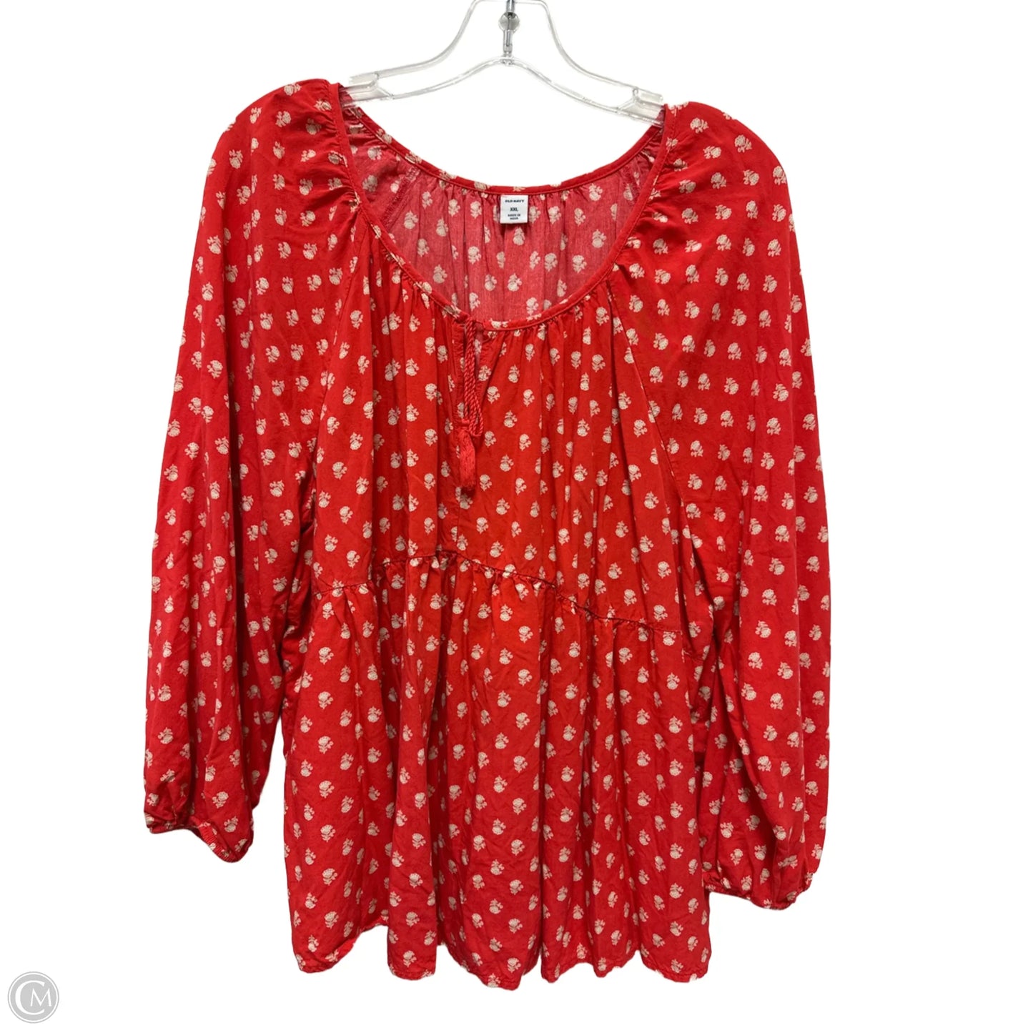 Top Long Sleeve By Old Navy In Red, Size: 1x
