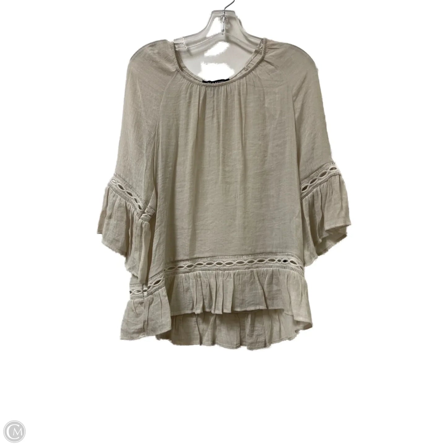 Top Long Sleeve By Zac And Rachel In Cream, Size: S