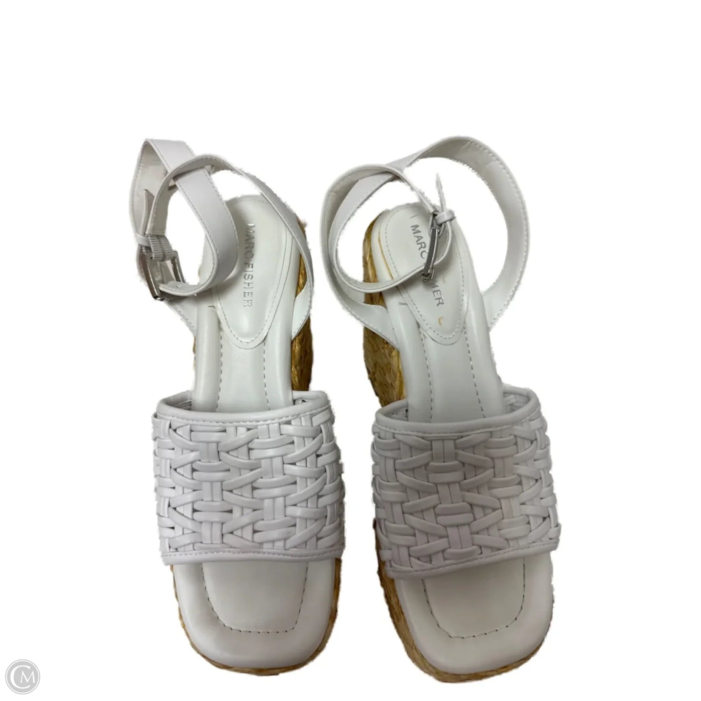 Shoes Heels Wedge By Marc Fisher In White, Size: 9.5