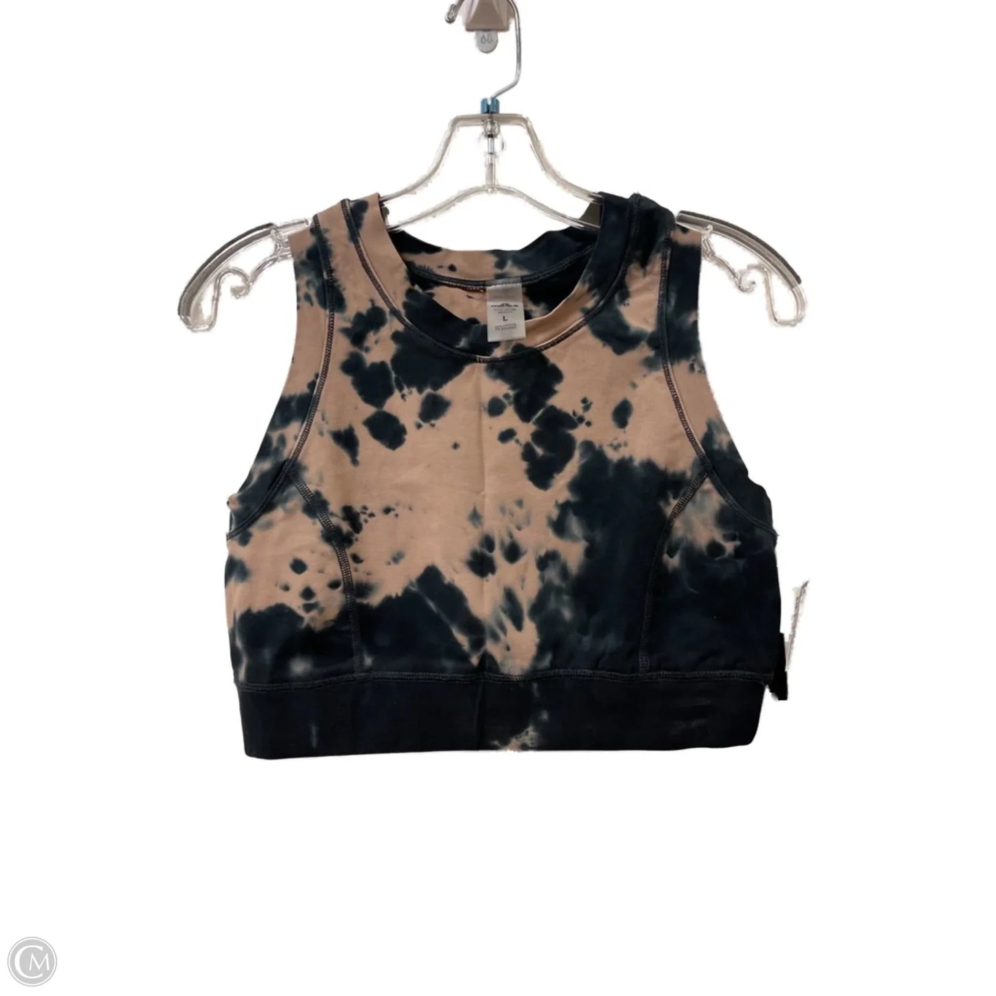 Athletic Bra By Mono B In Black & Brown, Size: L