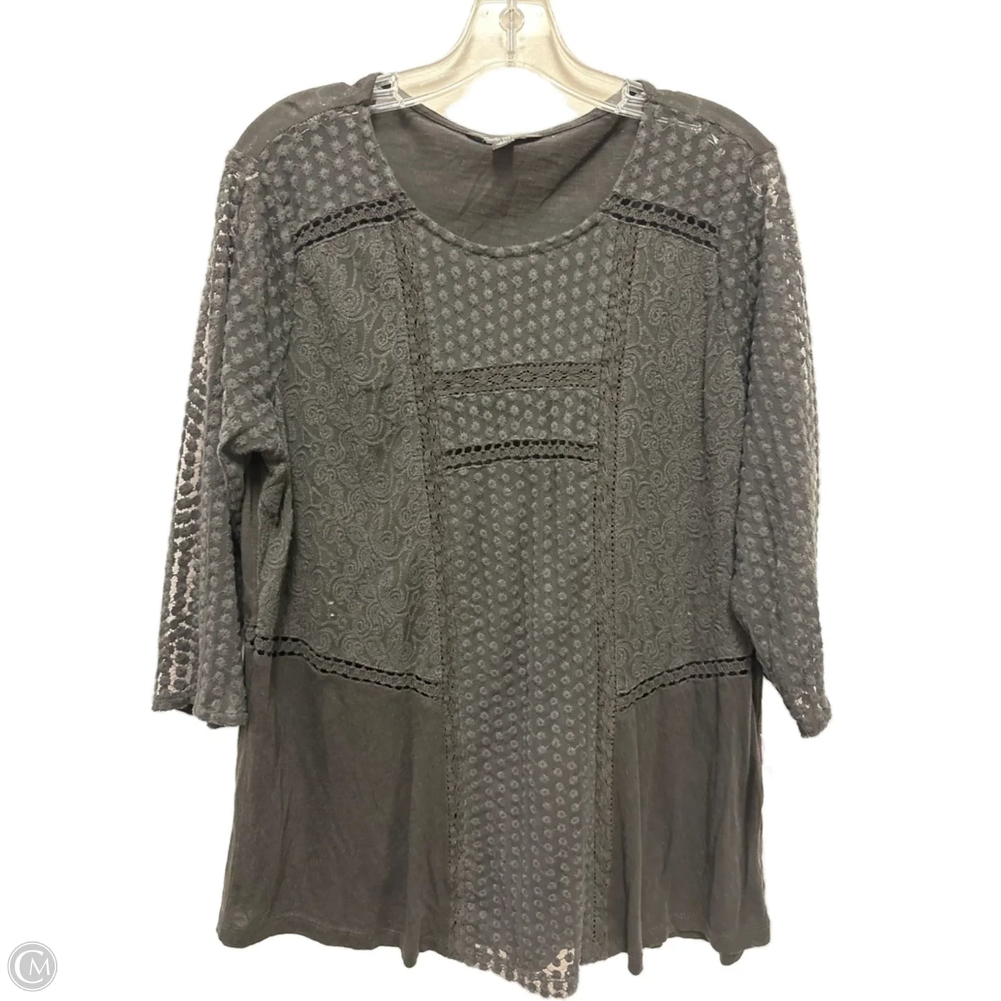 Top Long Sleeve By Lucky Brand In Black, Size: 1x
