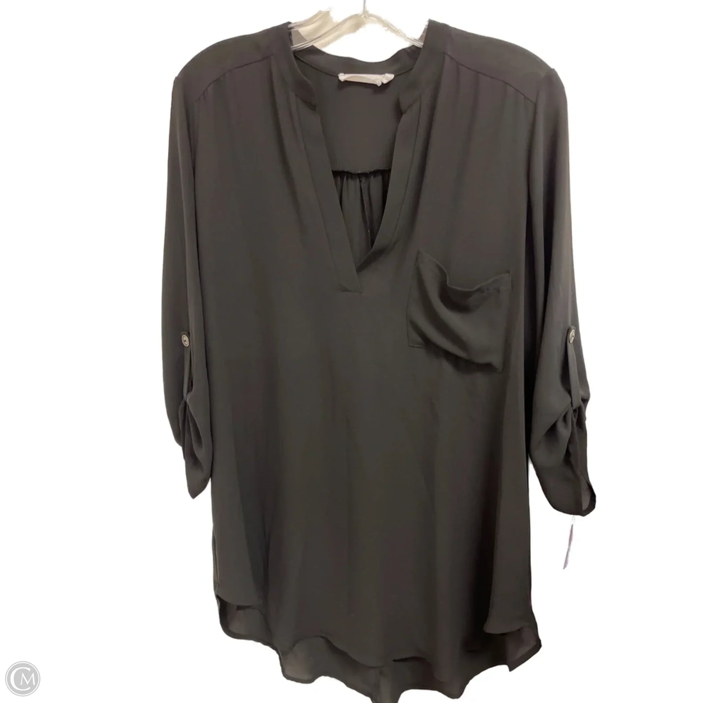 Top Long Sleeve By Lush In Black, Size: M