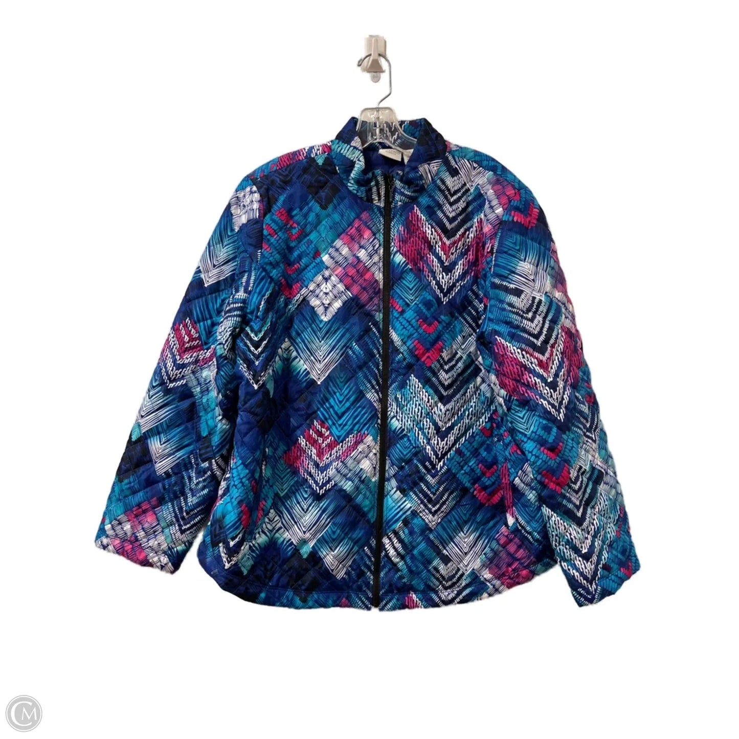 Jacket Puffer & Quilted By Chicos In Multi-colored, Size: Xl