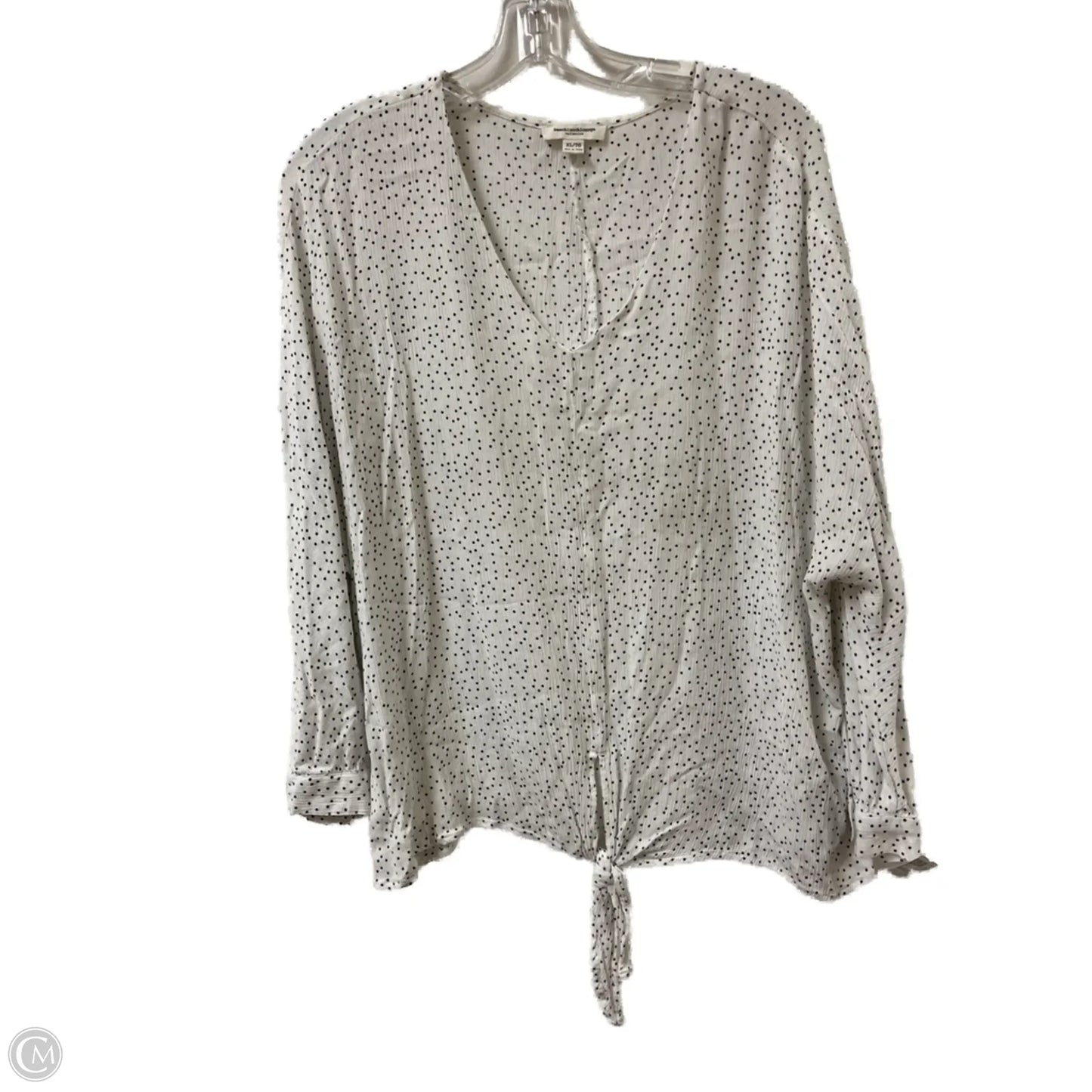 Top Long Sleeve By Beachlunchlounge In Polkadot Pattern, Size: Xl