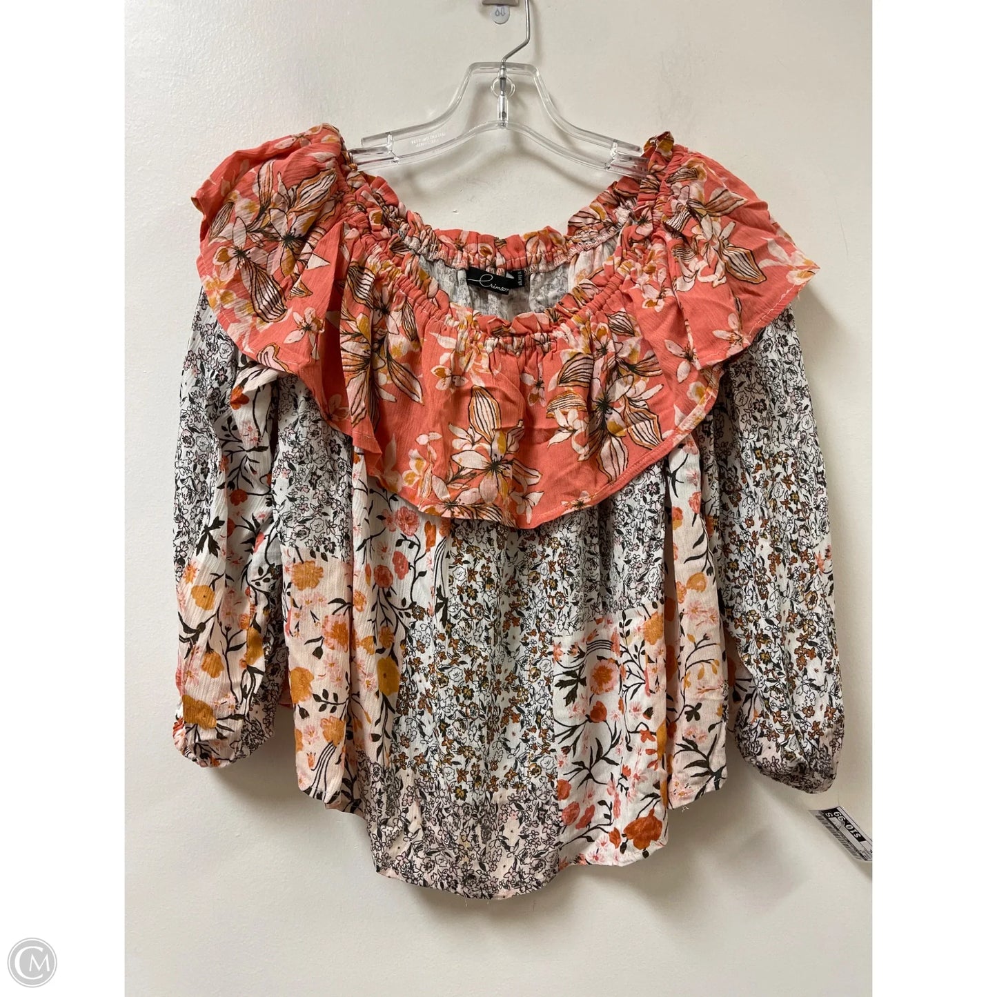 Top Long Sleeve By Clothes Mentor In Orange, Size: Xl