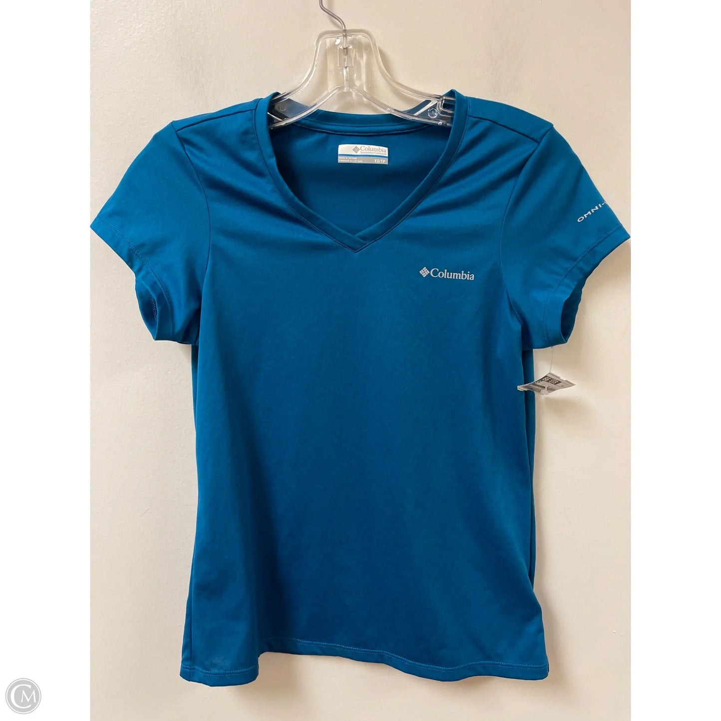 Athletic Top Short Sleeve By Columbia In Blue, Size: Xs