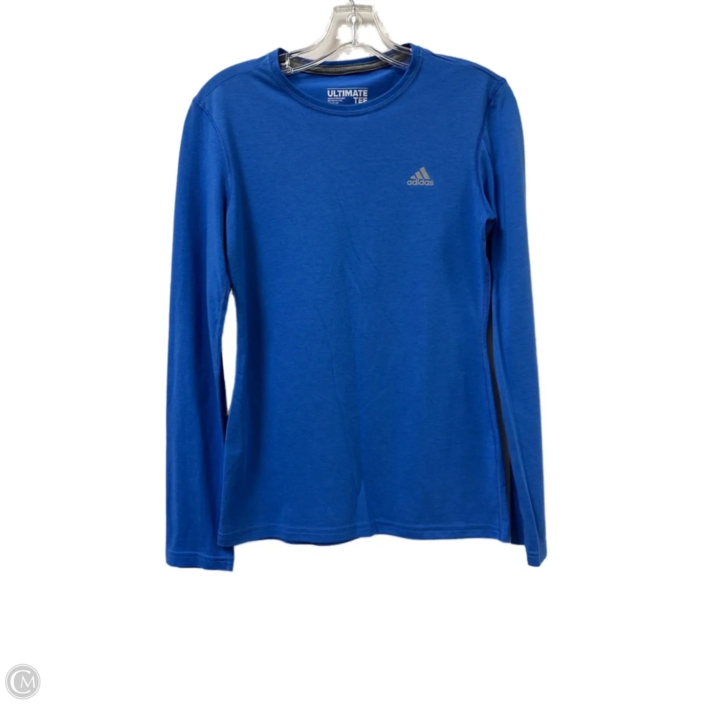 Athletic Top Long Sleeve Crewneck By Adidas In Blue, Size: S