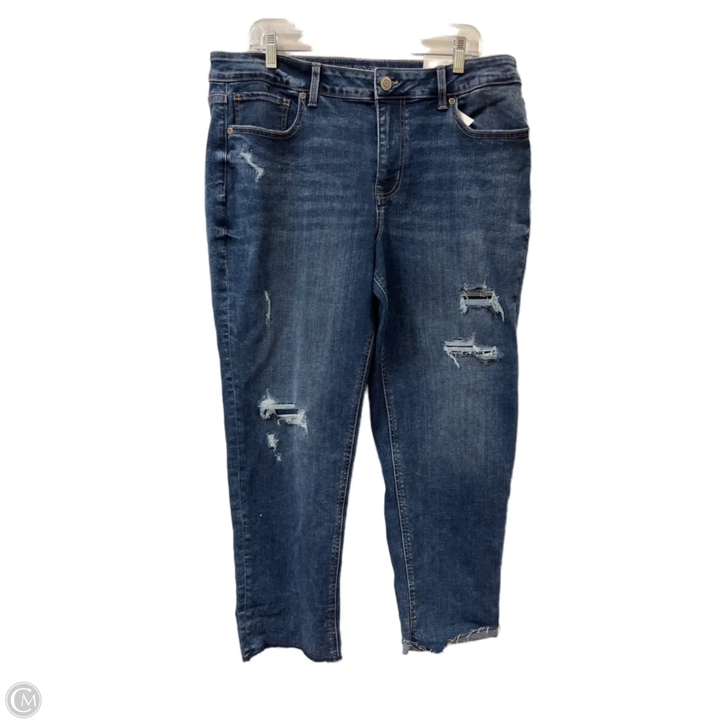 Jeans Cropped By Maurices In Blue Denim, Size: 16
