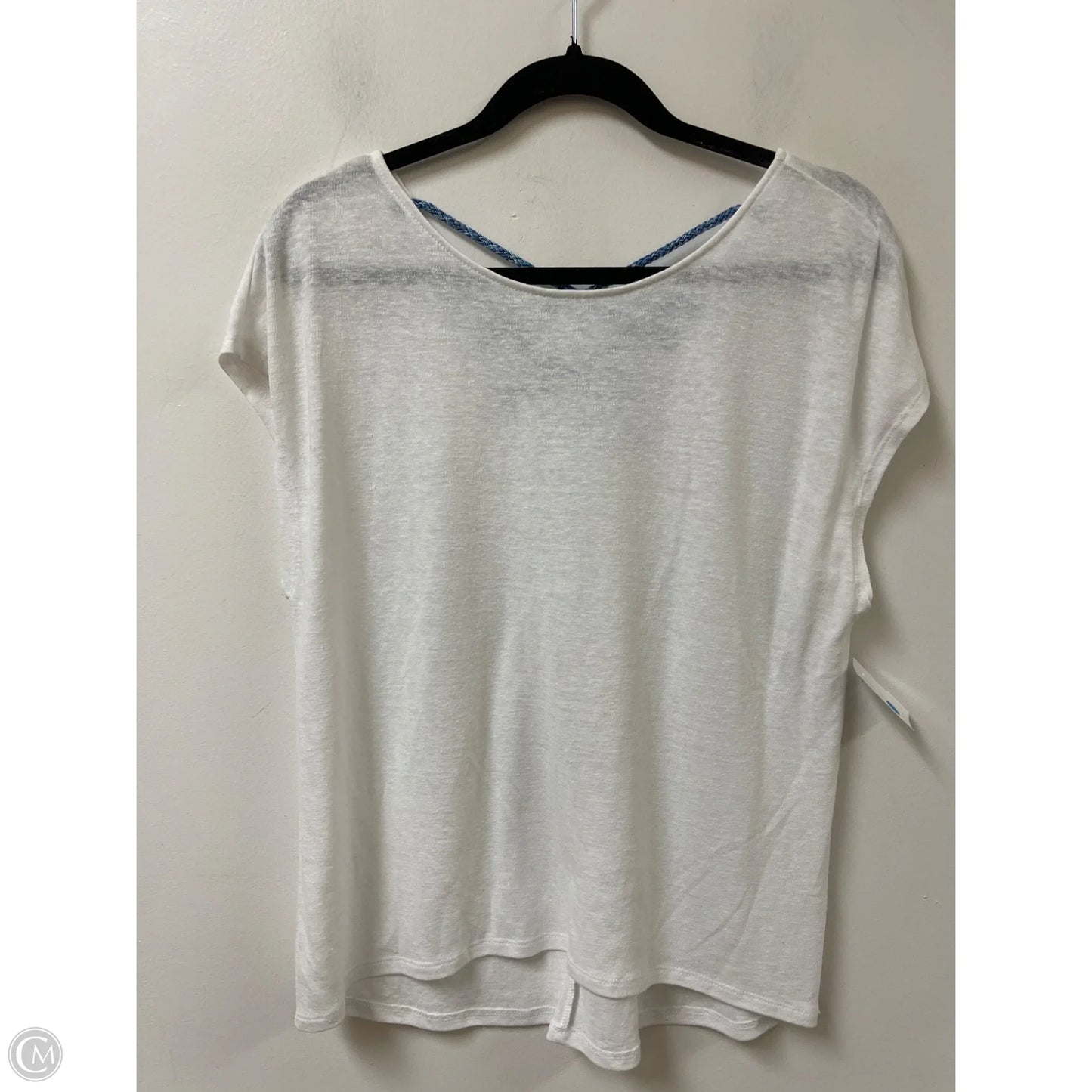 Top Short Sleeve By Gap In White, Size: M