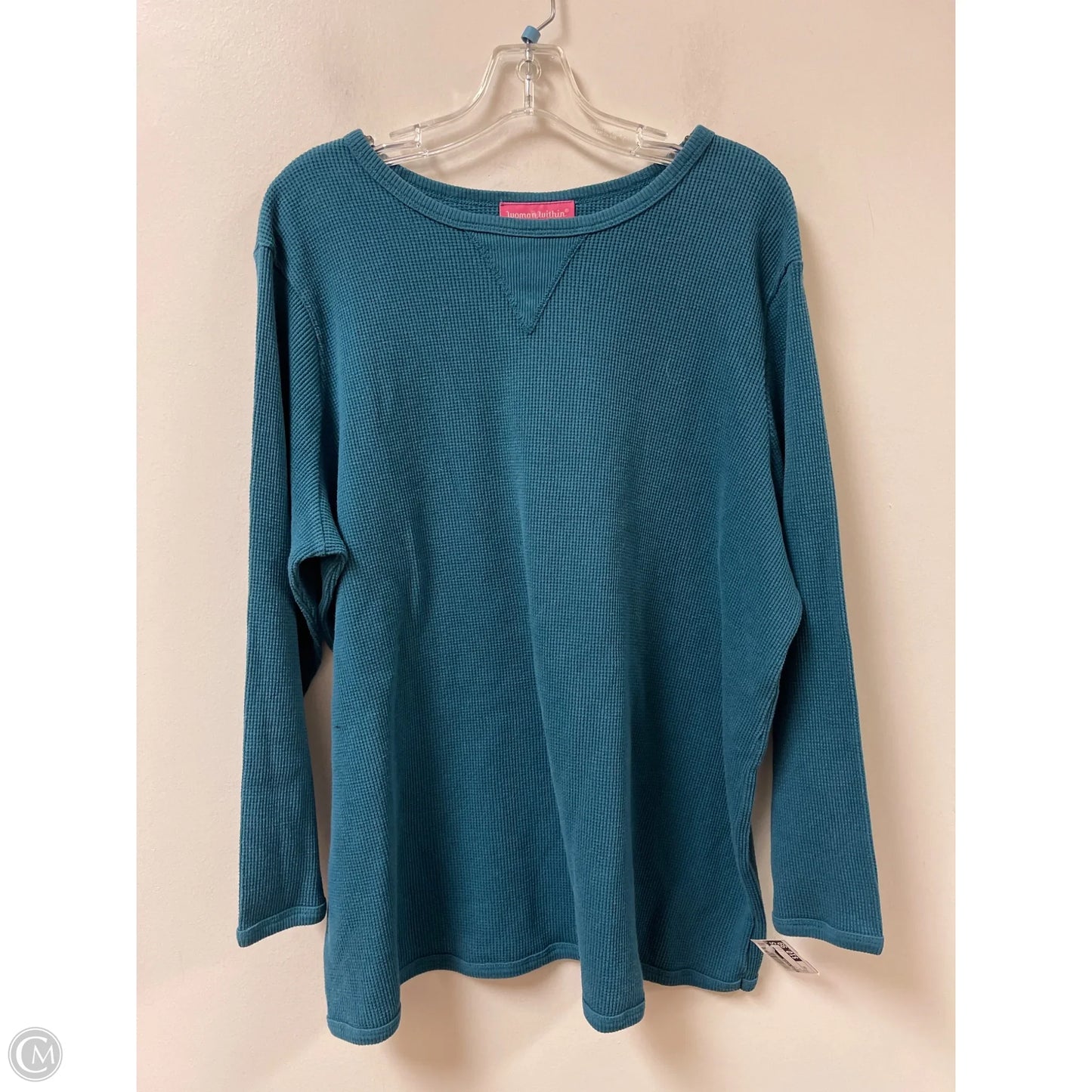 Top Long Sleeve By Woman Within In Blue, Size: 2x