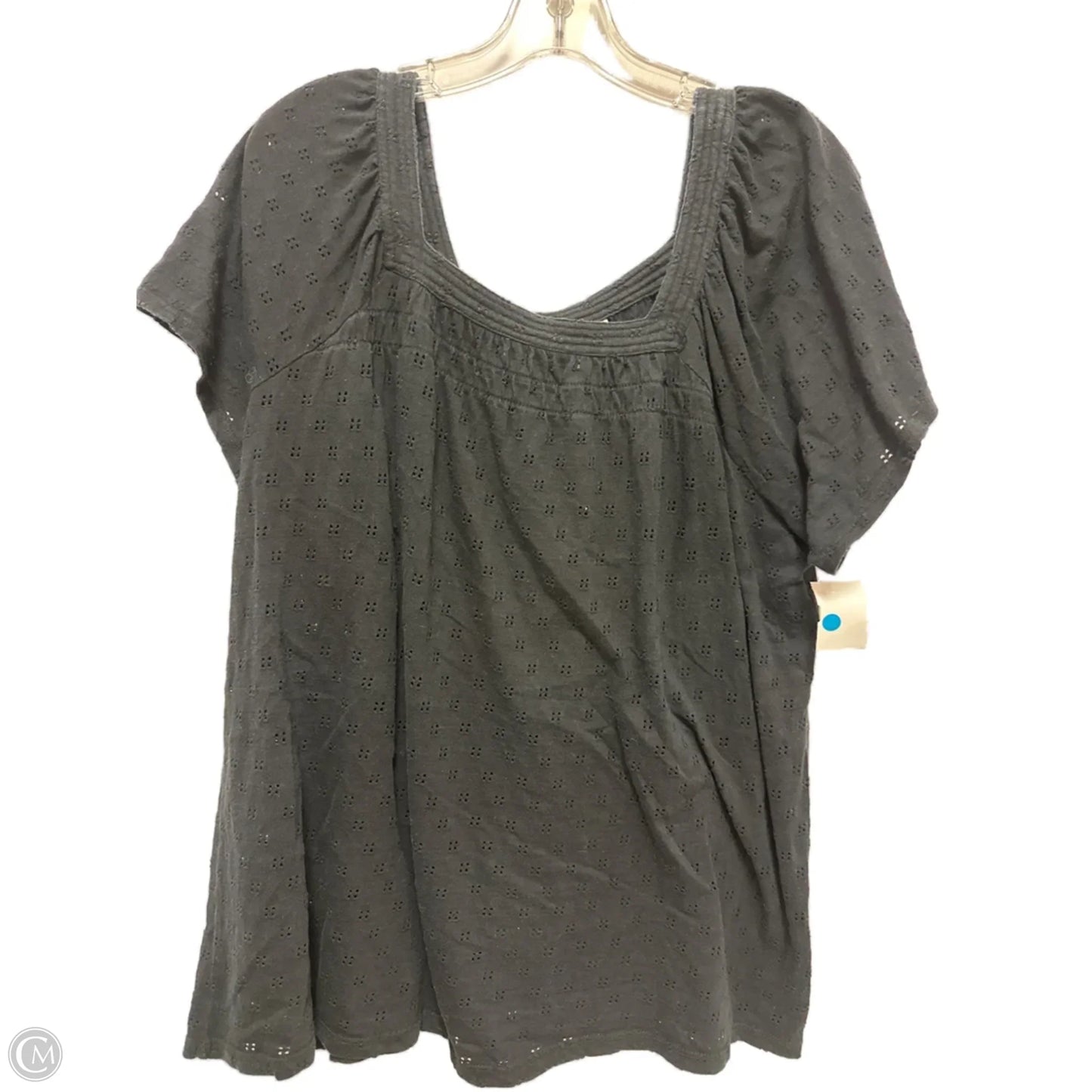 Top Short Sleeve By Style And Co Collection Women In Black, Size: 1x