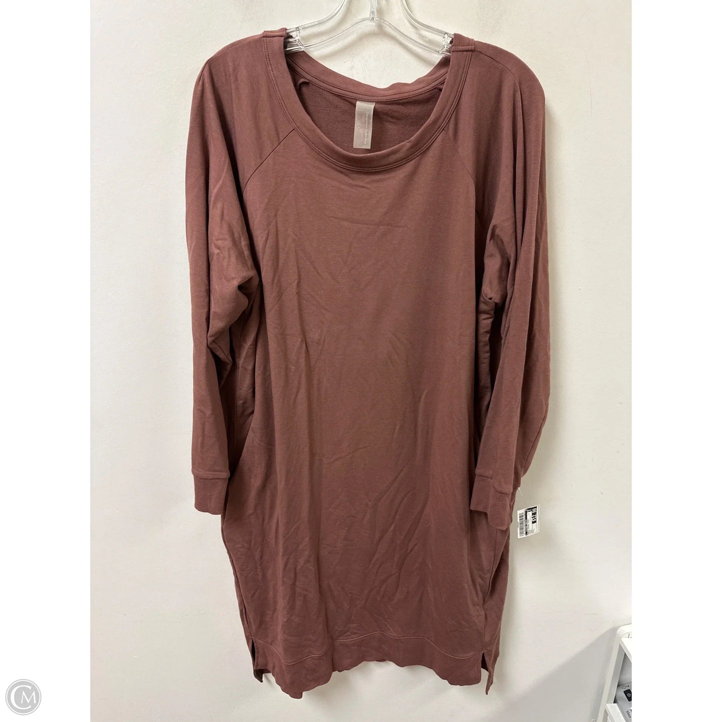 Dress Casual Midi By Clothes Mentor In Brown, Size: L