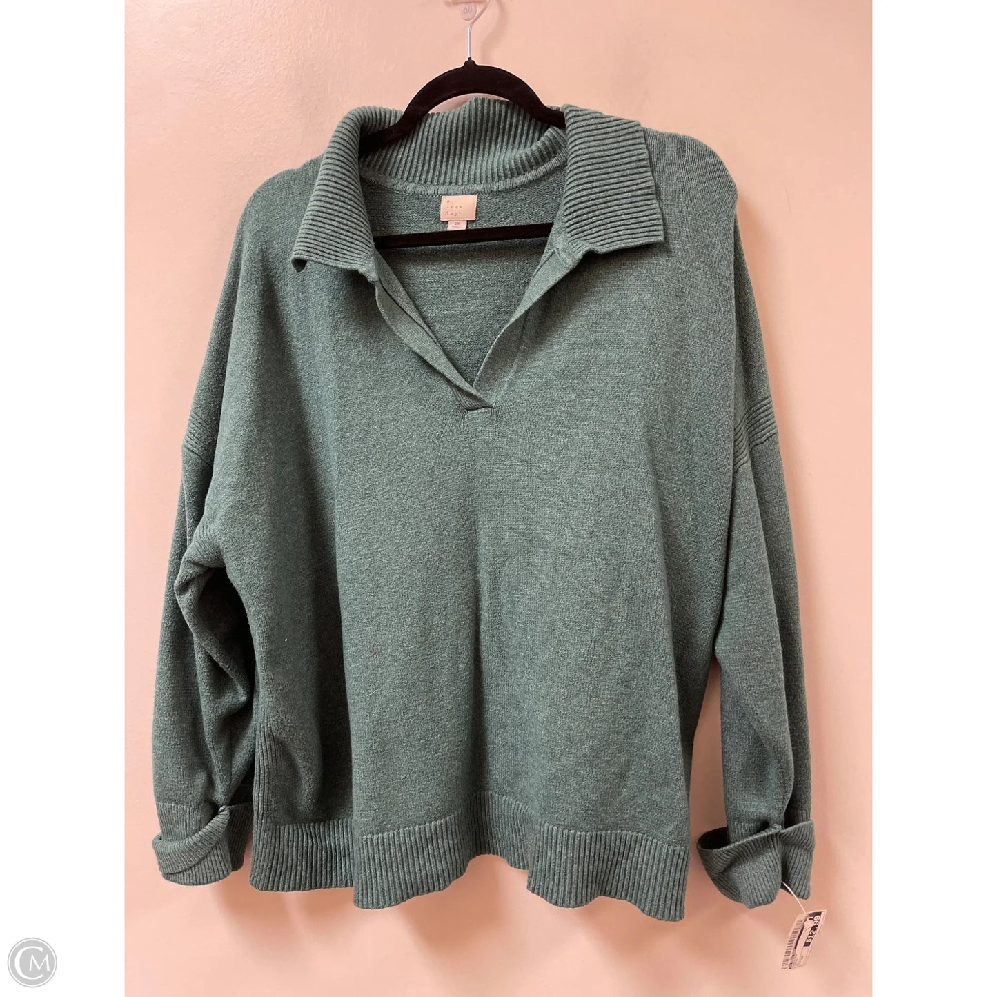 Sweater By A New Day In Green, Size: 2x