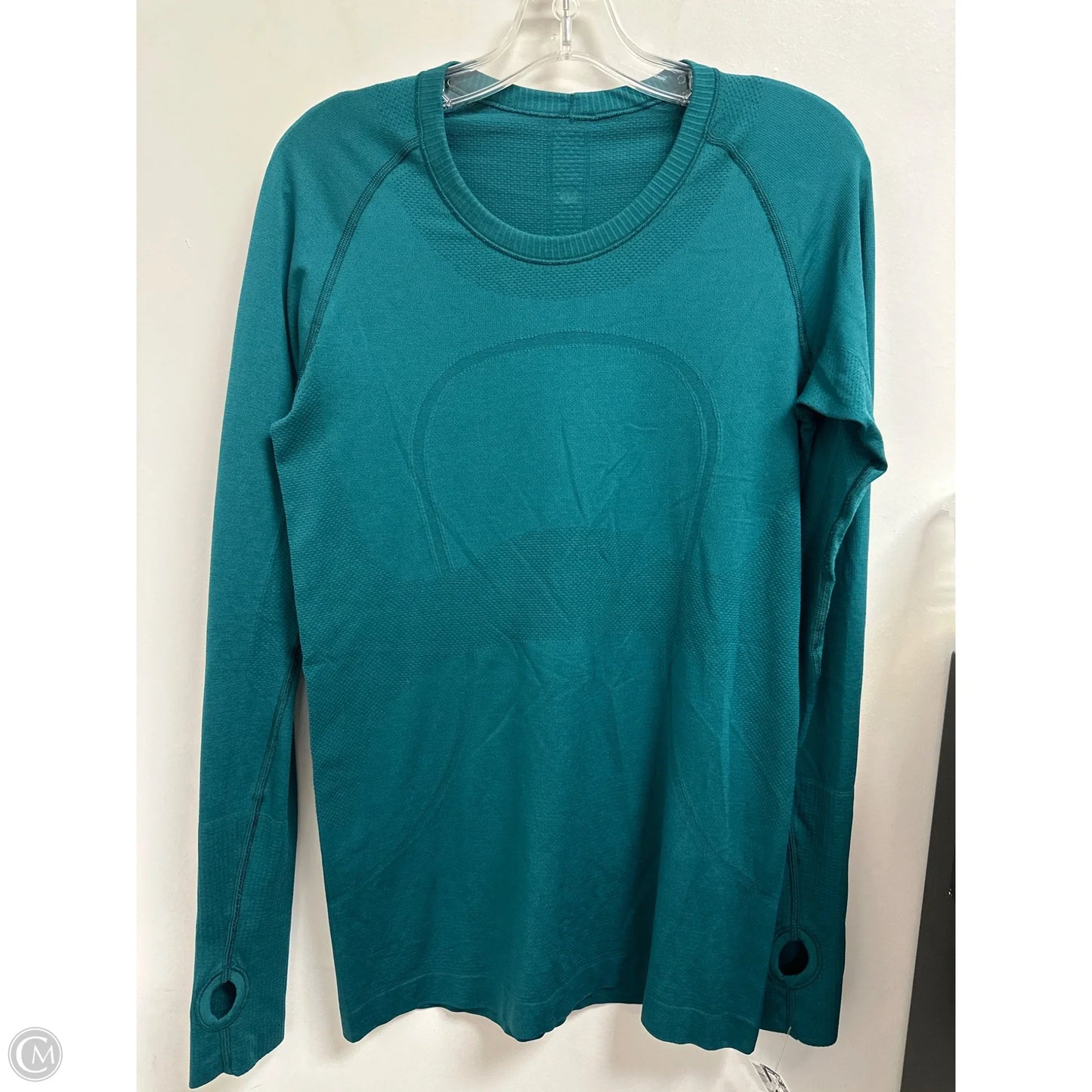 Athletic Top Long Sleeve Crewneck By Lululemon In Green, Size: M