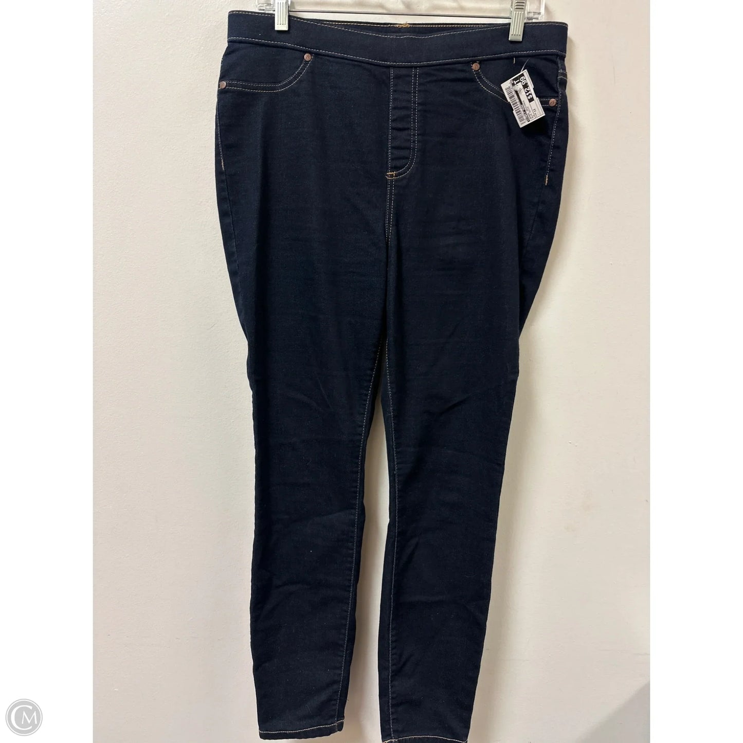 Jeans Jeggings By Simply Vera In Blue Denim, Size: 12