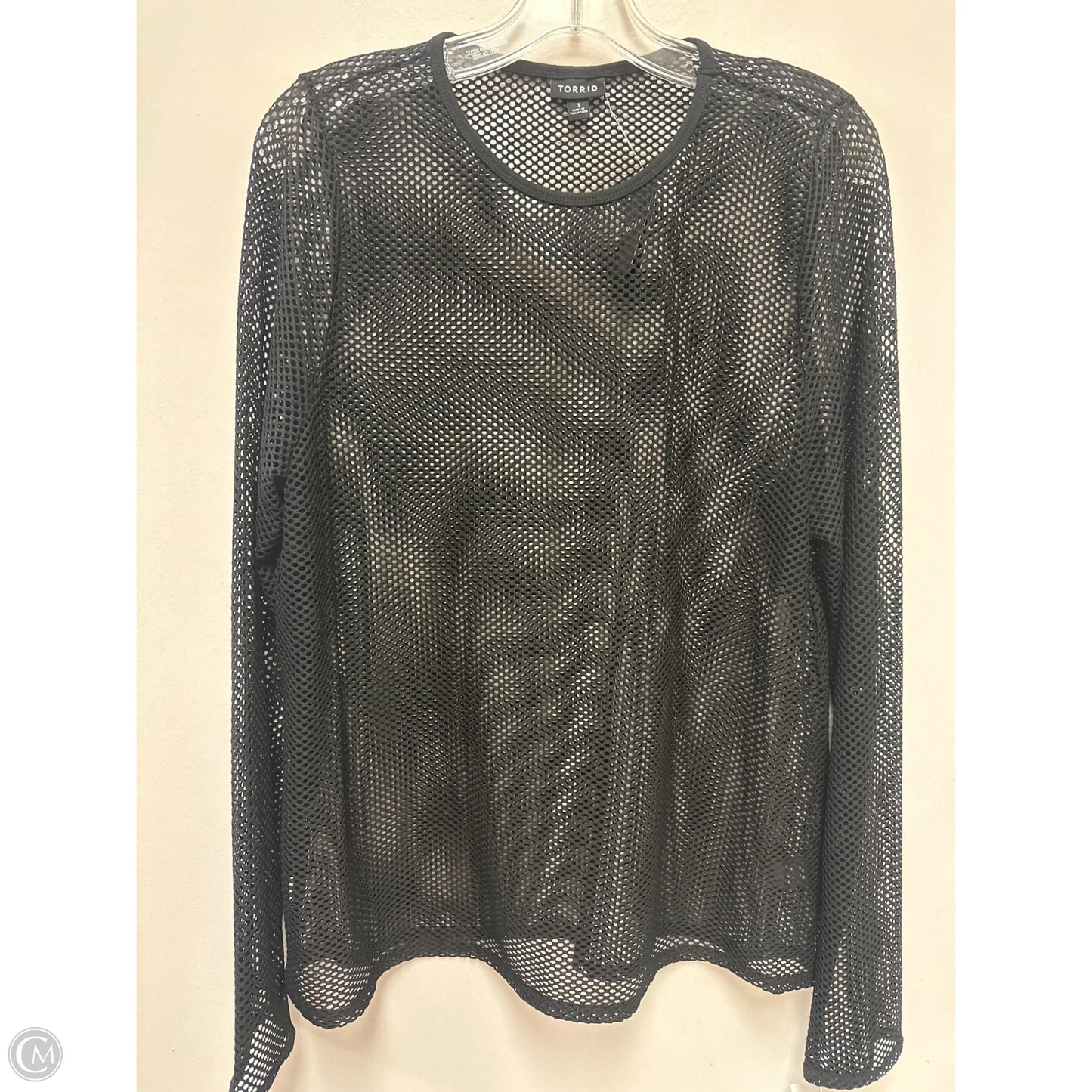 Top Long Sleeve By Torrid In Black, Size: 1x