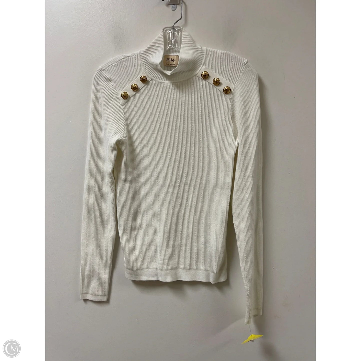 Top Long Sleeve By Elie Tahari In White, Size: L