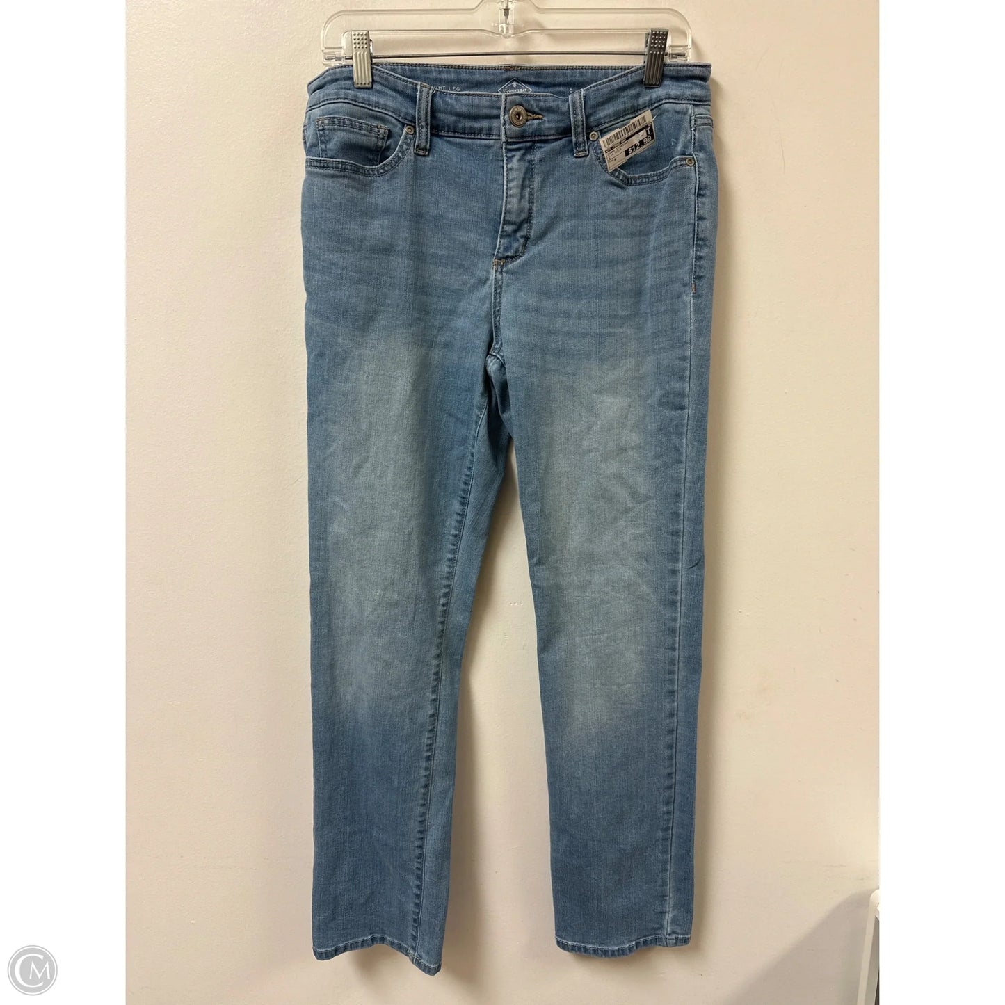 Jeans Straight By St Johns Bay In Blue Denim, Size: 8