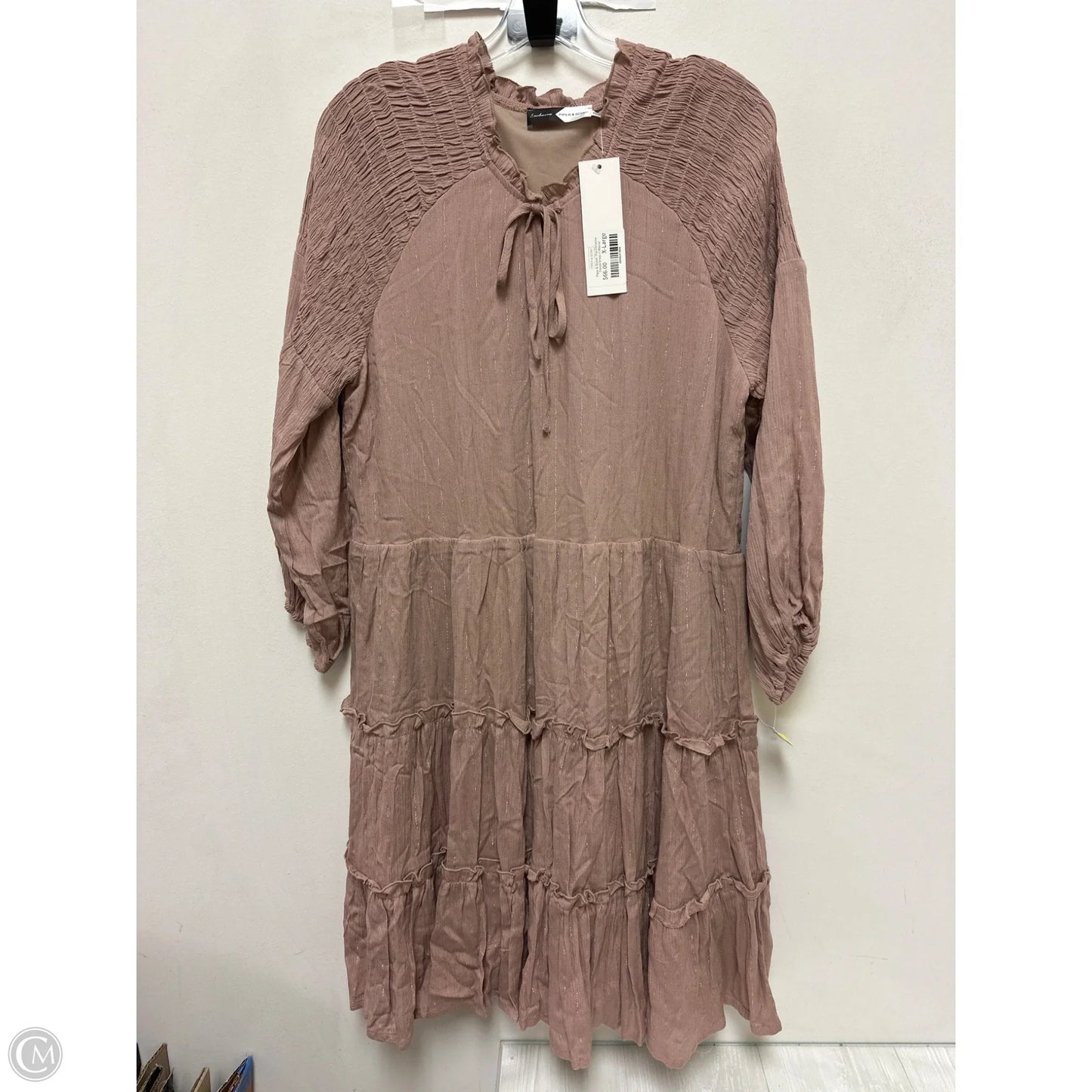 Dress Casual Midi By Clothes Mentor In Tan, Size: Xl