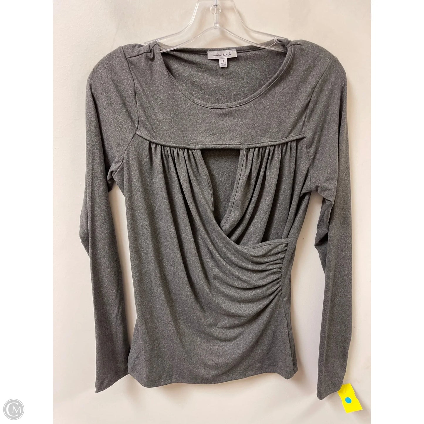 Top Long Sleeve By White Birch In Grey, Size: S