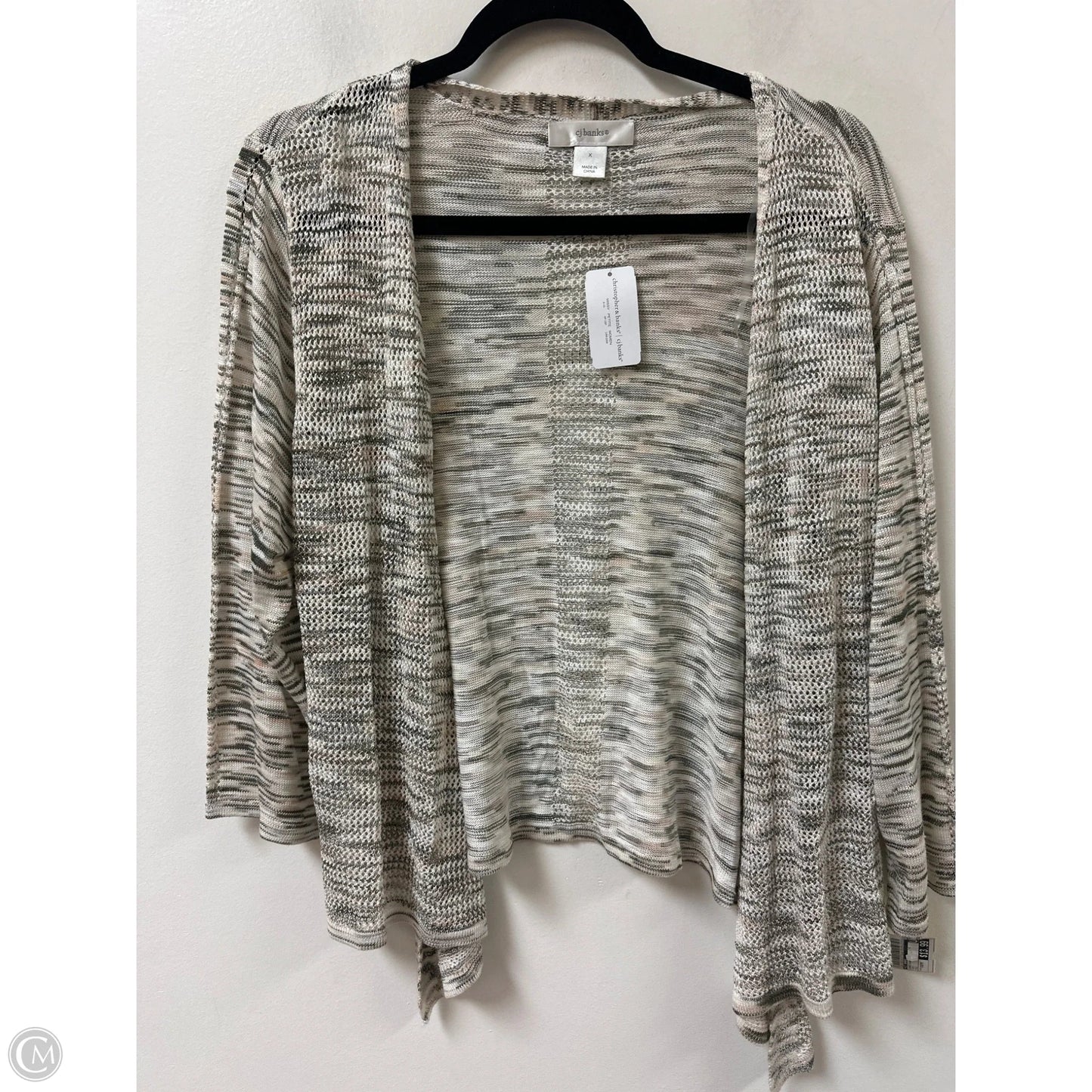 Cardigan By Cj Banks In Grey, Size: Osfm