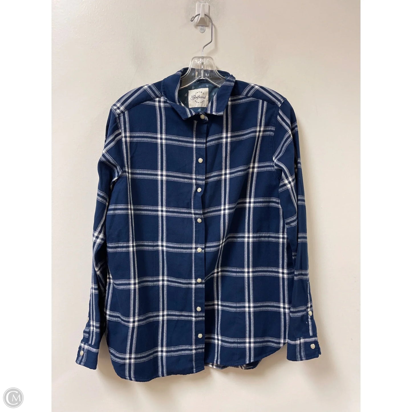 Blouse Long Sleeve By Jachs Girlfirend In Blue, Size: M