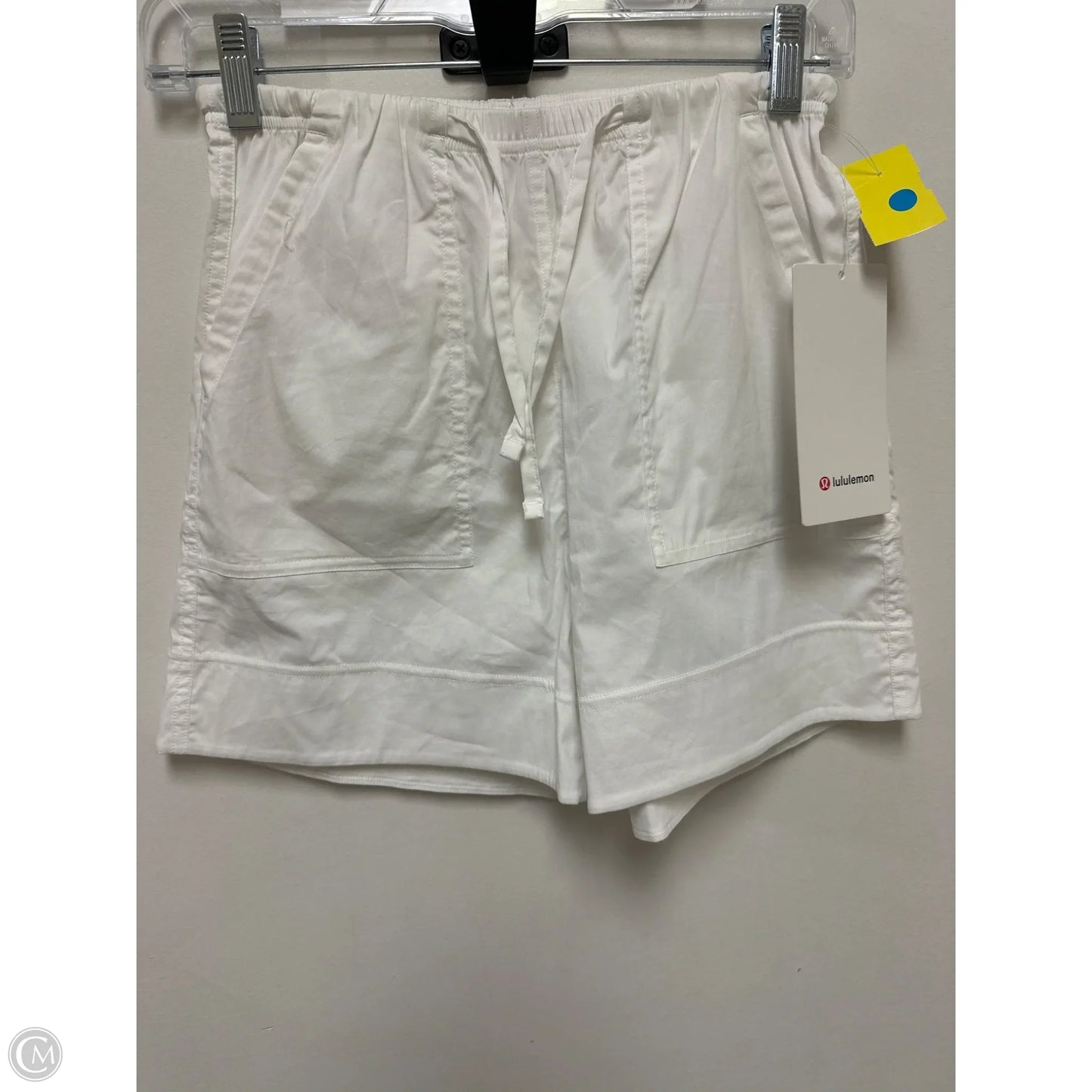 Athletic Shorts By Lululemon In White, Size: 0