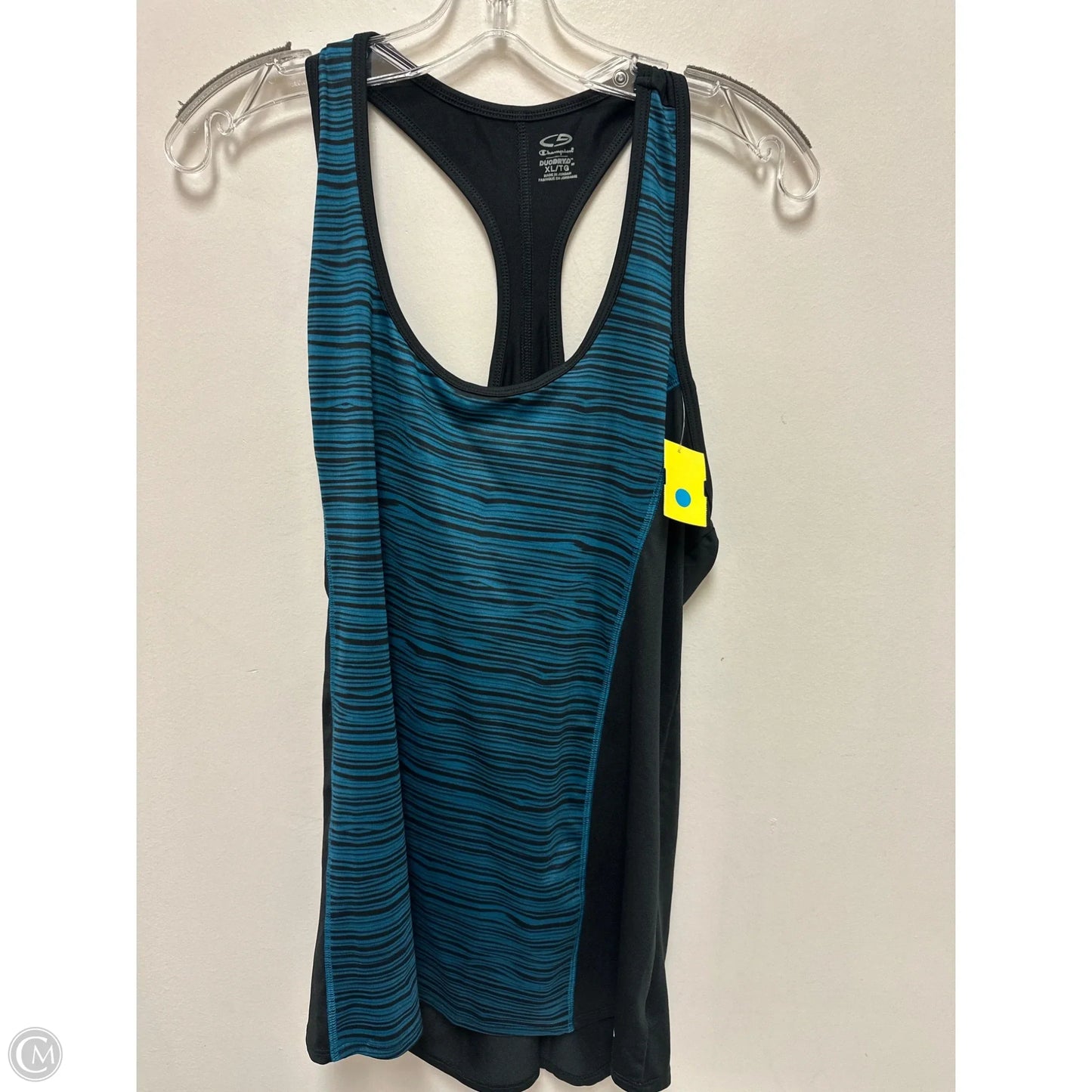 Athletic Tank Top By Champion In Black & Blue, Size: Xl