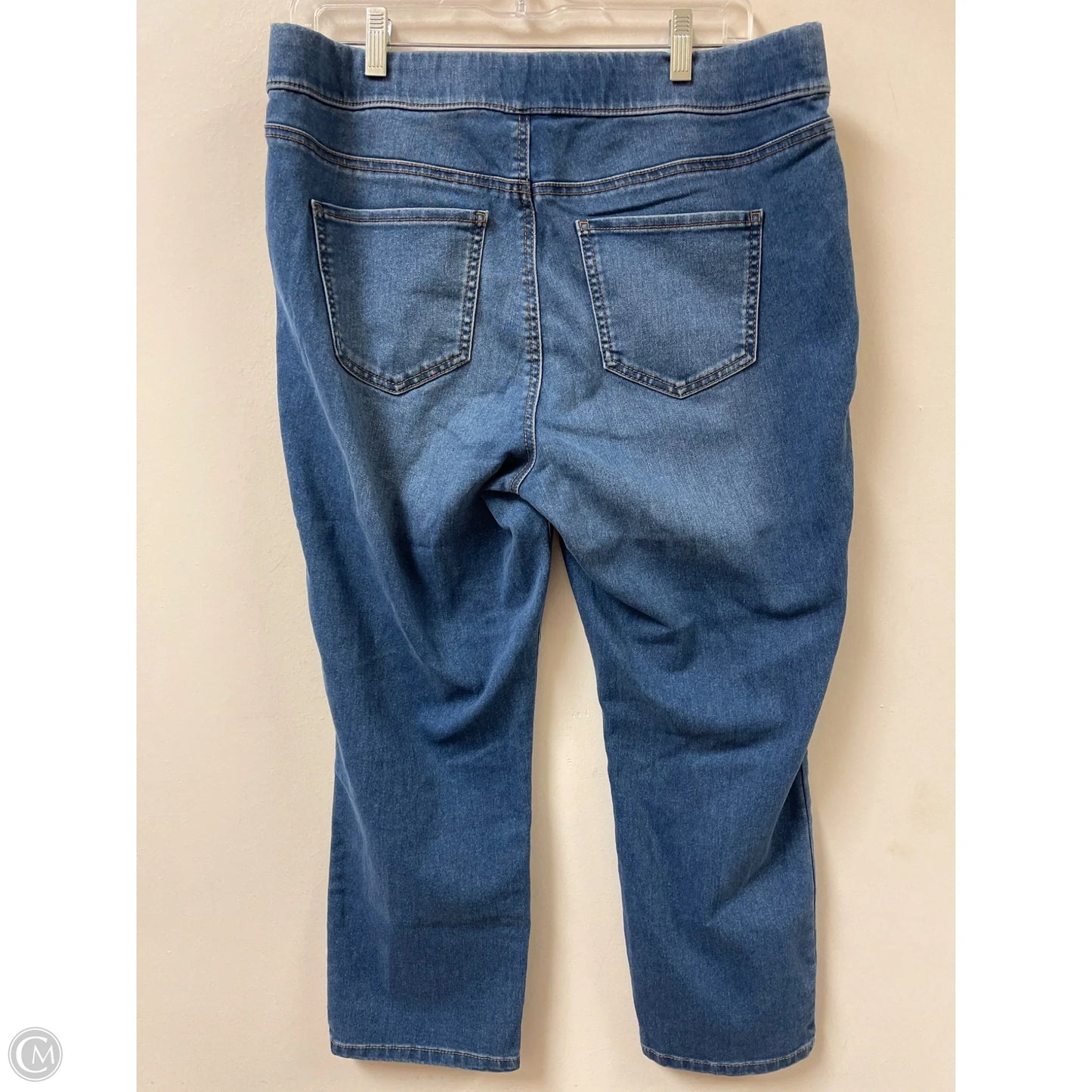 Jeans Cropped By New Directions In Blue Denim, Size: 12