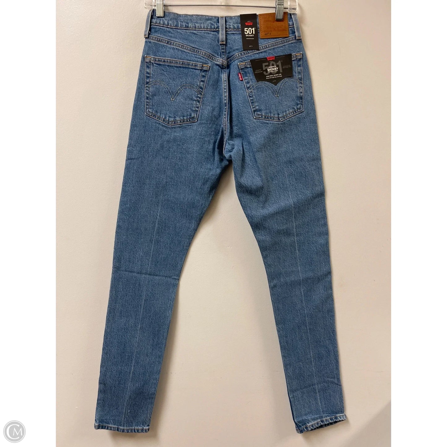 Jeans Skinny By Levis In Blue Denim, Size: 4