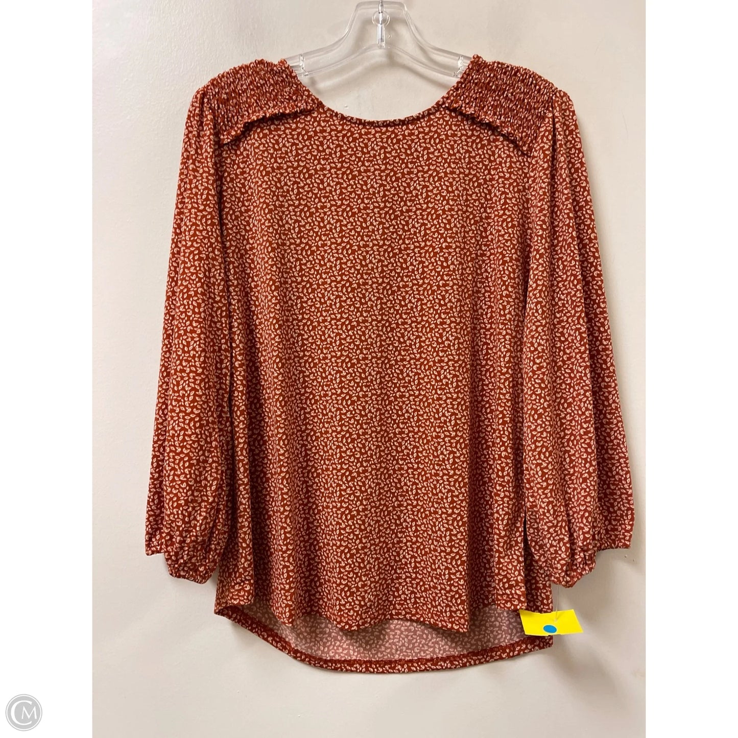 Top Long Sleeve By Adrianna Papell In Orange, Size: L