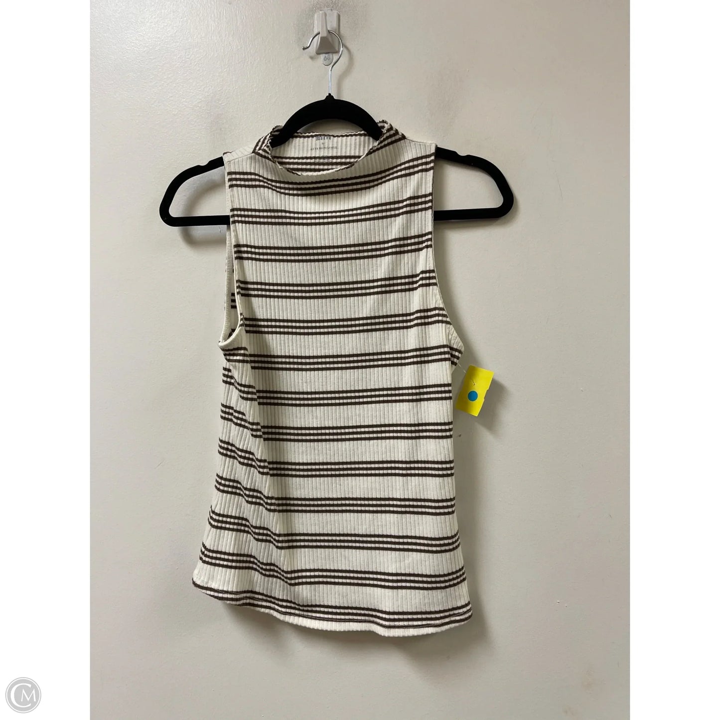Top Sleeveless By Maeve In Brown & Cream, Size: L